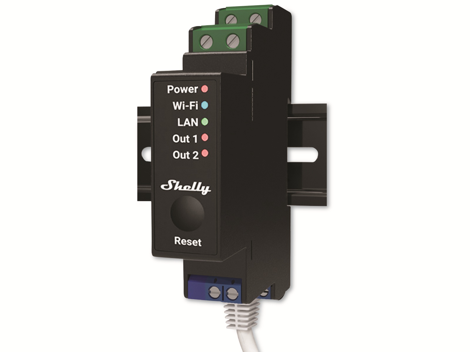 SHELLY WLAN-Schaltaktor Pro 2PM, 25 A, LAN-Anschluss, Bluetooth, Messfunktion SHELLY WLAN-Schaltaktor Pro 2PM, 25 A, LAN-Anschluss, Bluetooth, Messfunktion