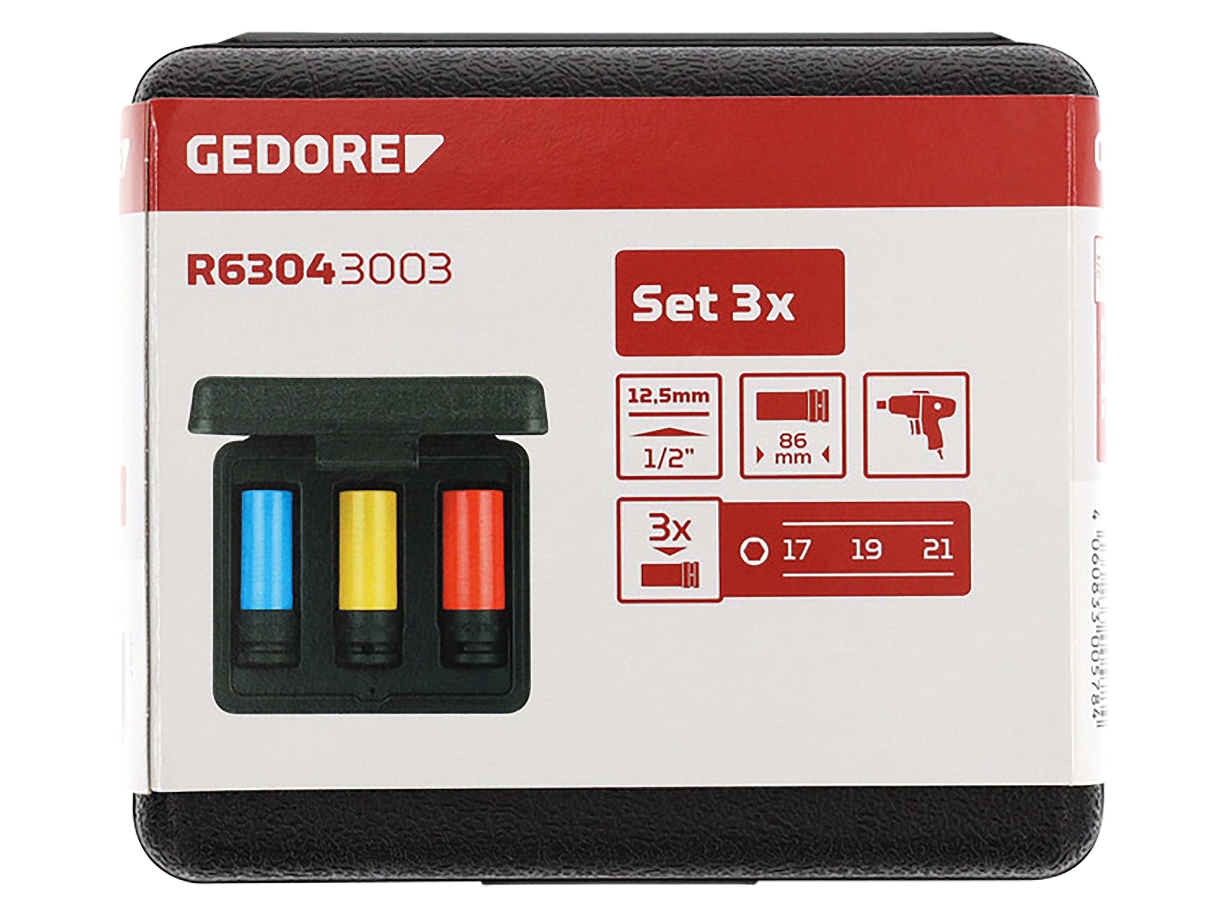 GEDORE RED Steckschlüssel-Satz, R63043003, 1/2", 3-teilig GEDORE RED Steckschlüssel-Satz, R63043003, 1/2", 3-teilig