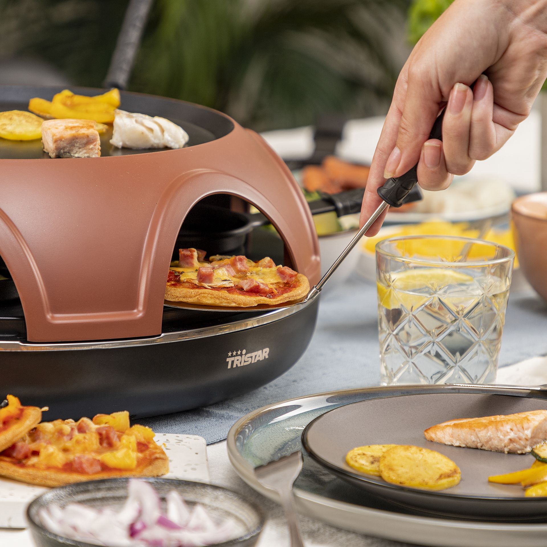 TRISTAR Pizzamaker Festa Gourmet, PZ-9160, 3in1, für 6 Personen TRISTAR Pizzamaker Festa Gourmet, PZ-9160, 3in1, für 6 Personen
