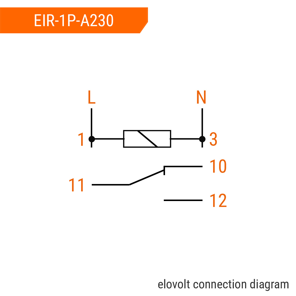 ELOVOLT Schaltrelais EIR-1P-A230, 16 A, 230 V, 1 Wechsler ELOVOLT Schaltrelais EIR-1P-A230, 16 A, 230 V, 1 Wechsler
