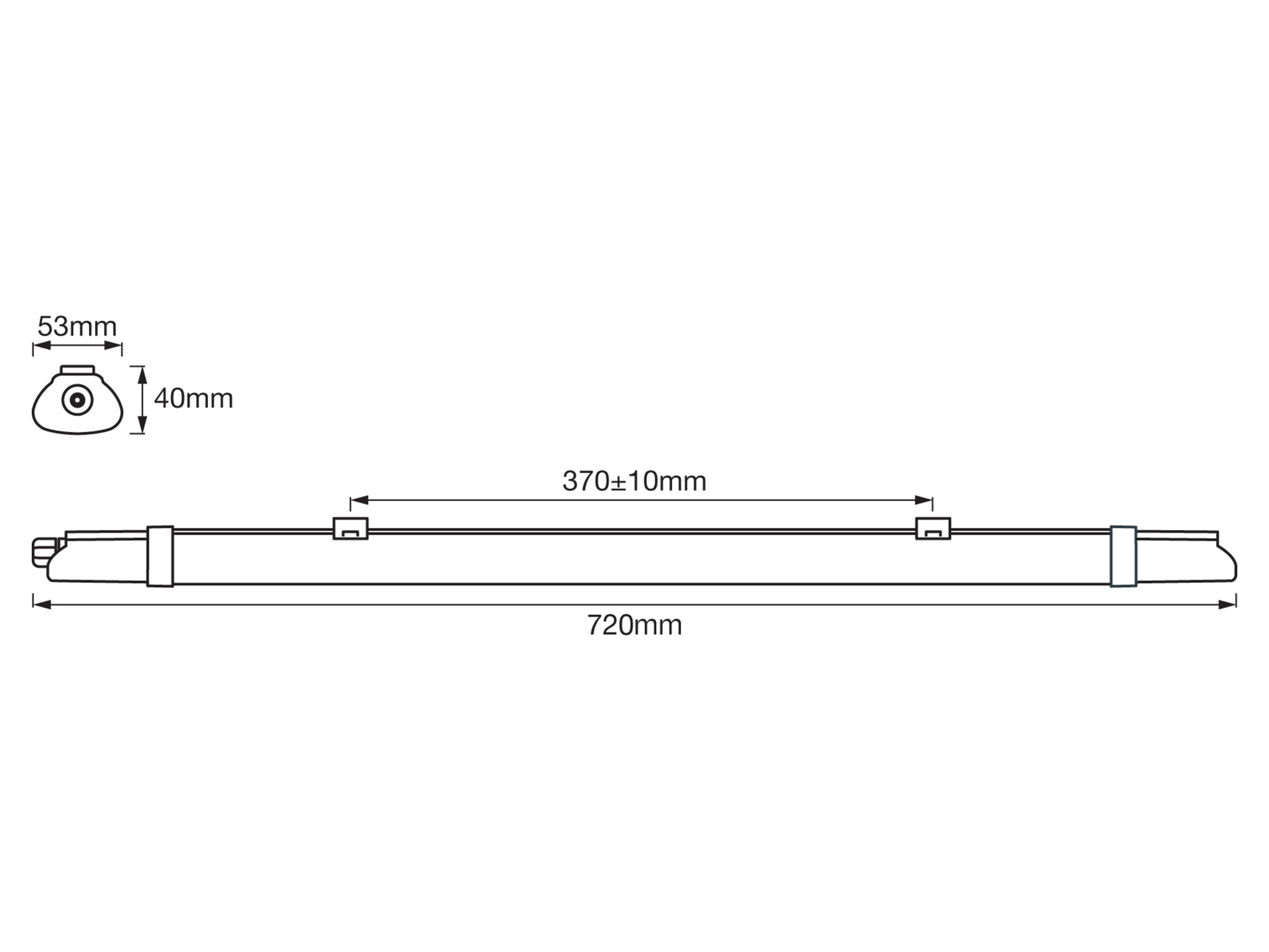 OSRAM LED-Feuchtraumleuchte, 10 W, 900 lm, 4000 K, IP65, neutralweiß, 0,6 m OSRAM LED-Feuchtraumleuchte, 10 W, 900 lm, 4000 K, IP65, neutralweiß, 0,6 m