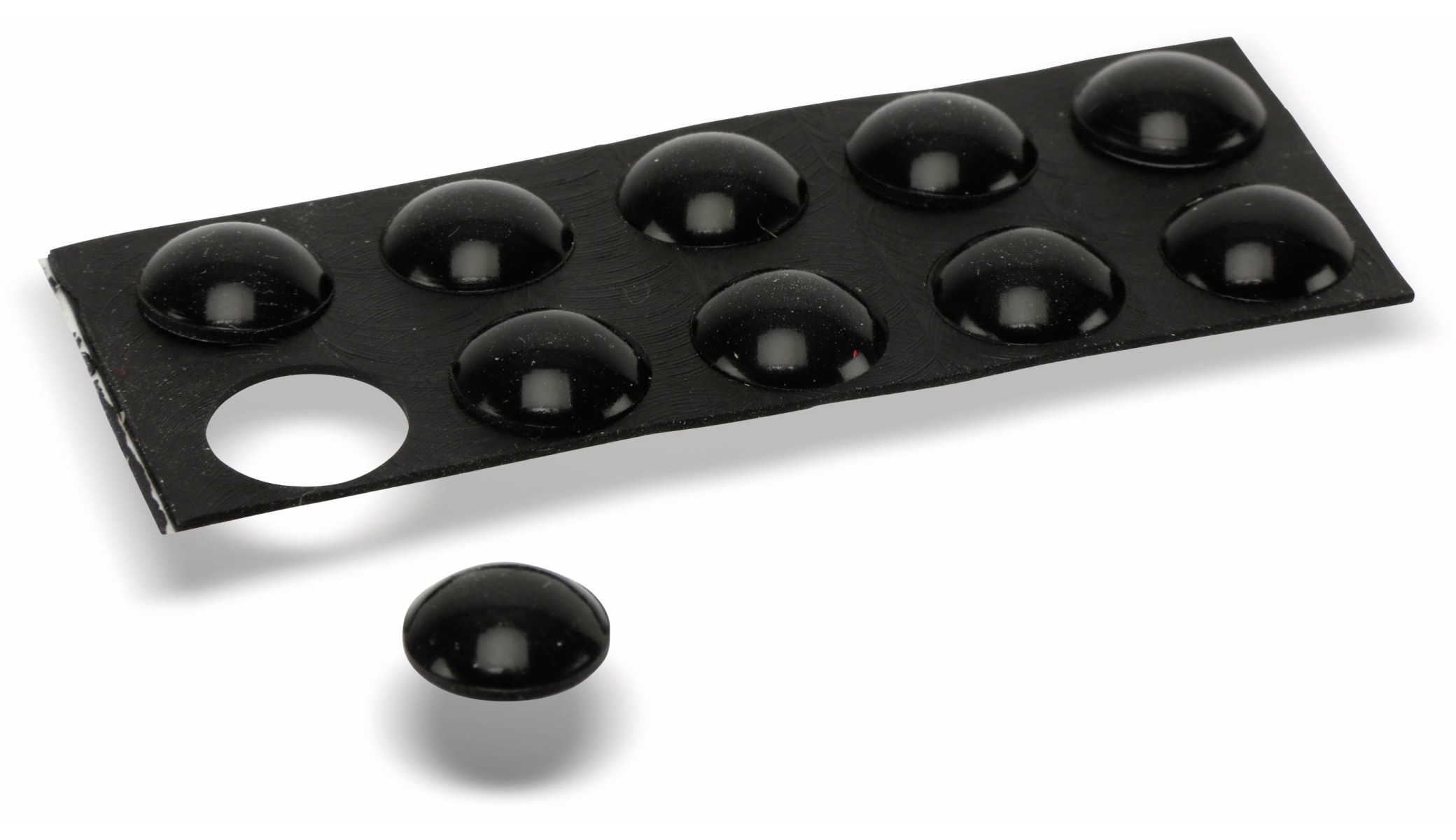 Gerätefuß, 10x3mm, selbstklebend, schwarz, 10St. Gerätefuß, 10x3mm, selbstklebend, schwarz, 10St.