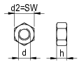 REISSER Sechskant-Mutter, M3, DIN 934, SW5,5, 100 St REISSER Sechskant-Mutter, M3, DIN 934, SW5,5, 100 St