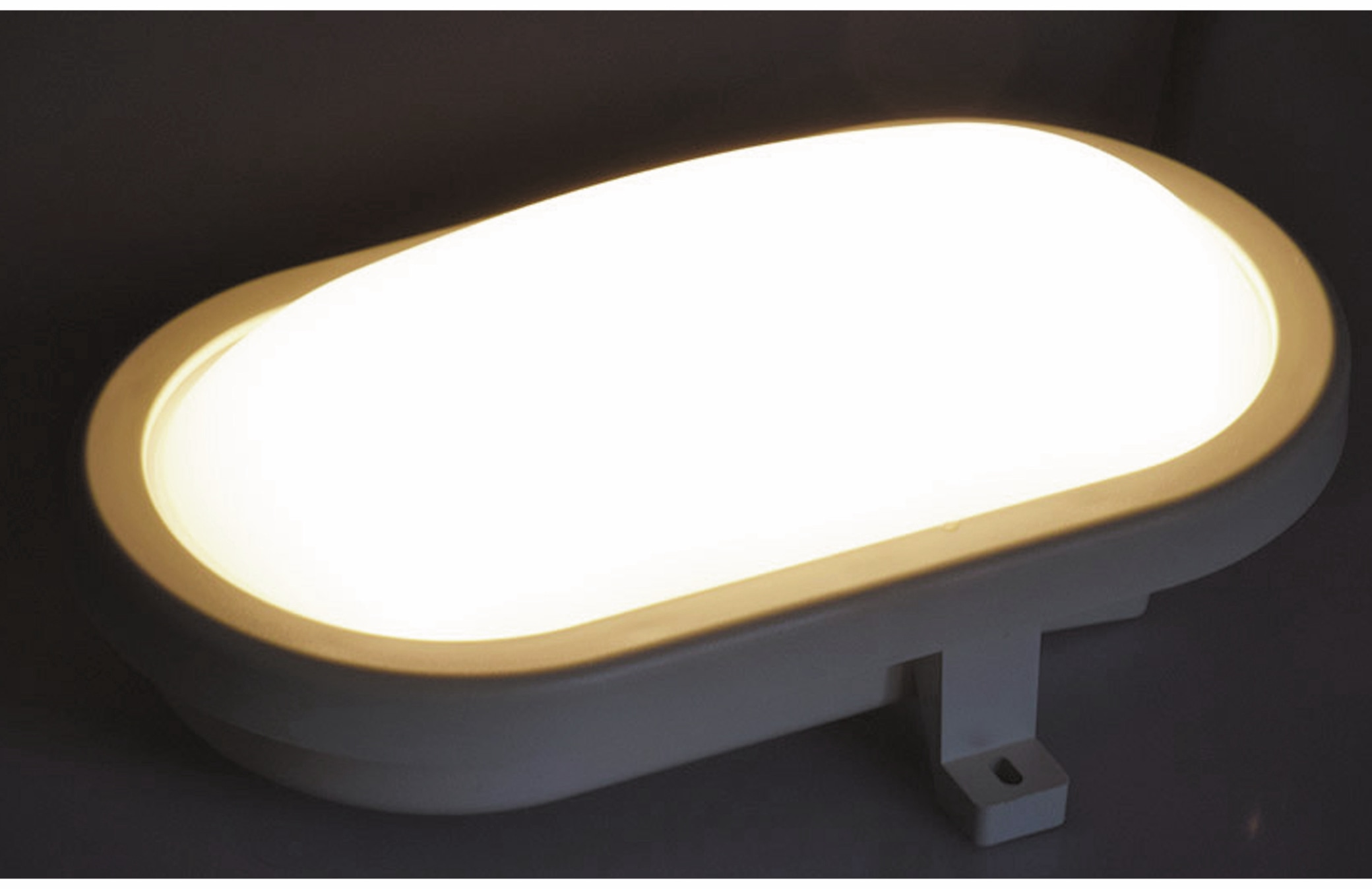 CHILITEC LED-Oval-Leuchte 22266, EEK: G, 12 W, 960 lm, 3000 K, 216 mm, grau CHILITEC LED-Oval-Leuchte 22266, EEK: G, 12 W, 960 lm, 3000 K, 216 mm, grau