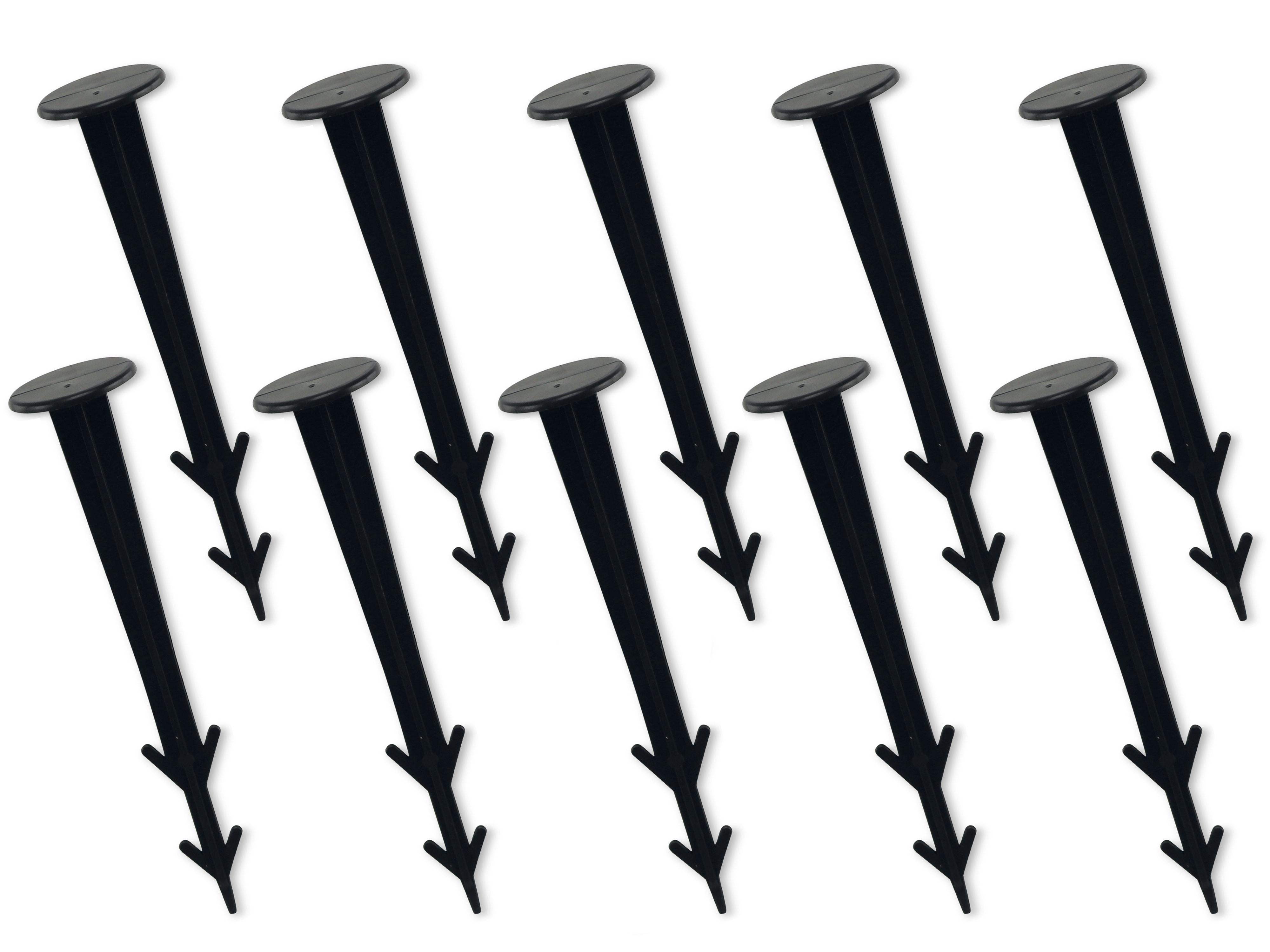 Vlies- und Folienhalter, 10 Stück, 11,5 cm, Polypropylen, schwarz Vlies- und Folienhalter, 10 Stück, 11,5 cm, Polypropylen, schwarz