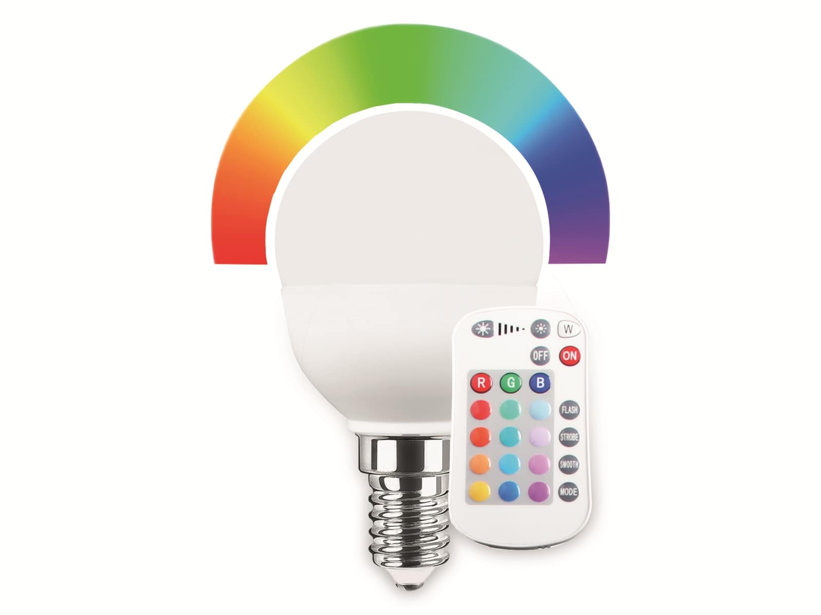 BLULAXA LED-SMD-Lampe, G47, RGB, E14, EEK: F, 5,5 W, 470 lm, 2700 K BLULAXA LED-SMD-Lampe, G47, RGB, E14, EEK: F, 5,5 W, 470 lm, 2700 K