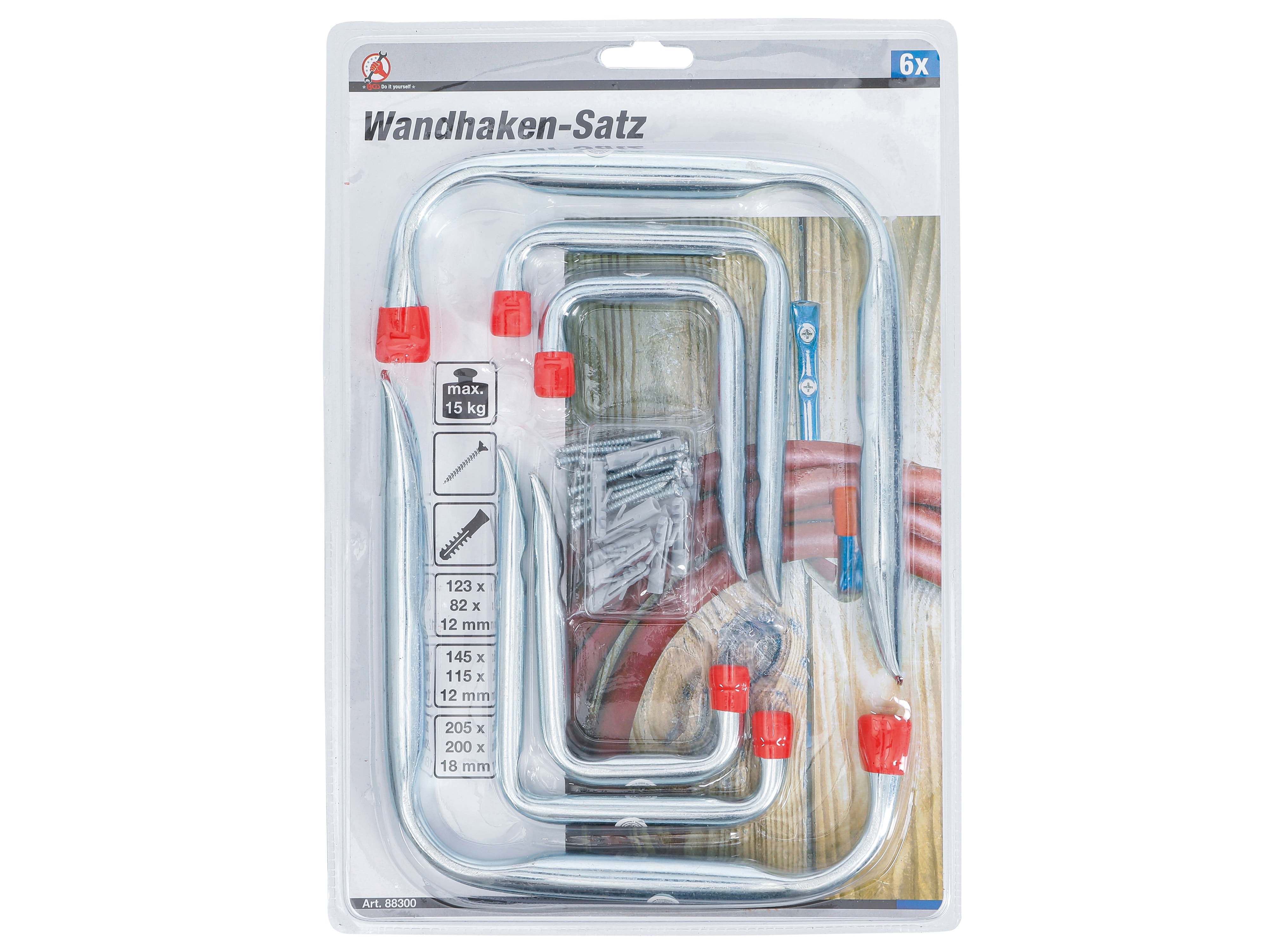 BGS TECHNIC Wandhaken-Sortiment, 6-teilig, 88300 BGS TECHNIC Wandhaken-Sortiment, 6-teilig, 88300
