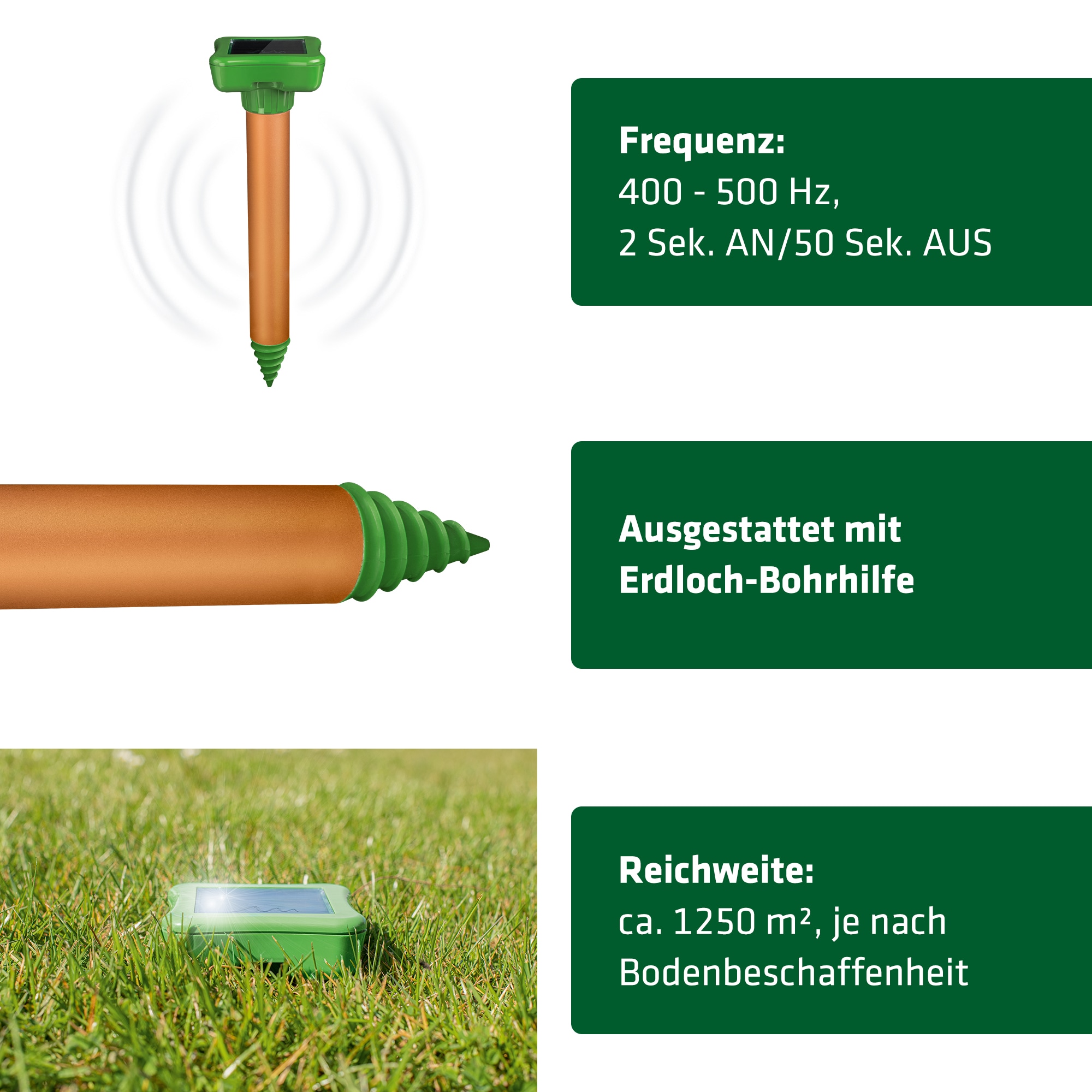 GARDIGO Solar Maulwurf-Ameisen-Abwehr Deluxe GARDIGO Solar Maulwurf-Ameisen-Abwehr Deluxe
