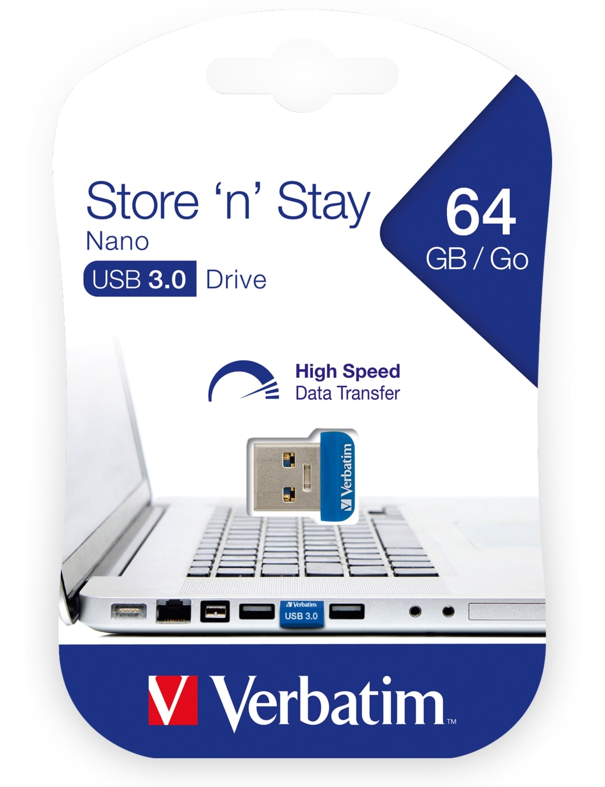 VERBATIM USB3.2 Stick Nano Store´n´Stay, 64 GB VERBATIM USB3.2 Stick Nano Store´n´Stay, 64 GB