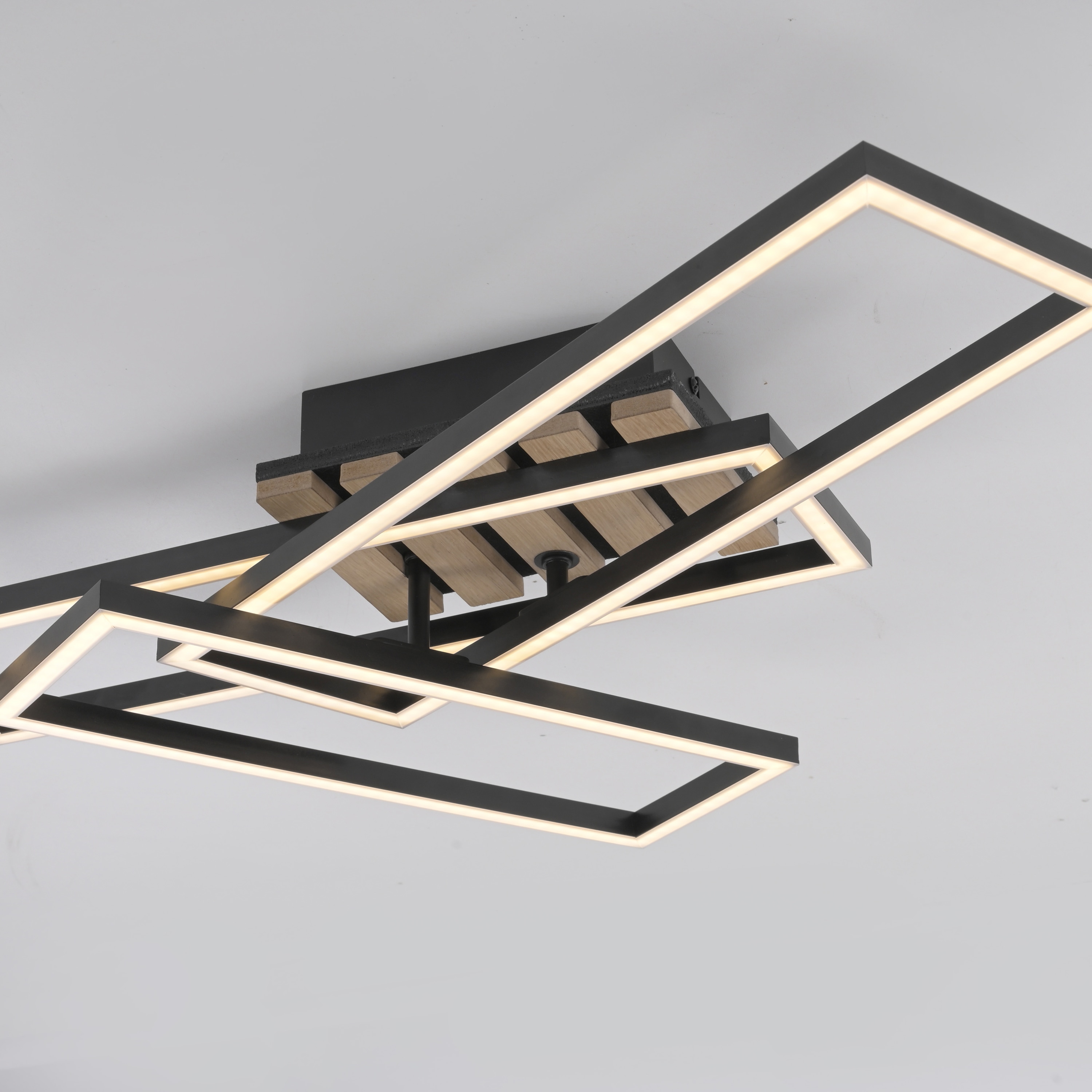 JUST LIGHT LED-Deckenleuchte 14051-79, 20,50W, 3000K, 3000lm, warmeiß, IP20, Holz/schwarz JUST LIGHT LED-Deckenleuchte 14051-79, 20,50W, 3000K, 3000lm, warmeiß, IP20, Holz/schwarz