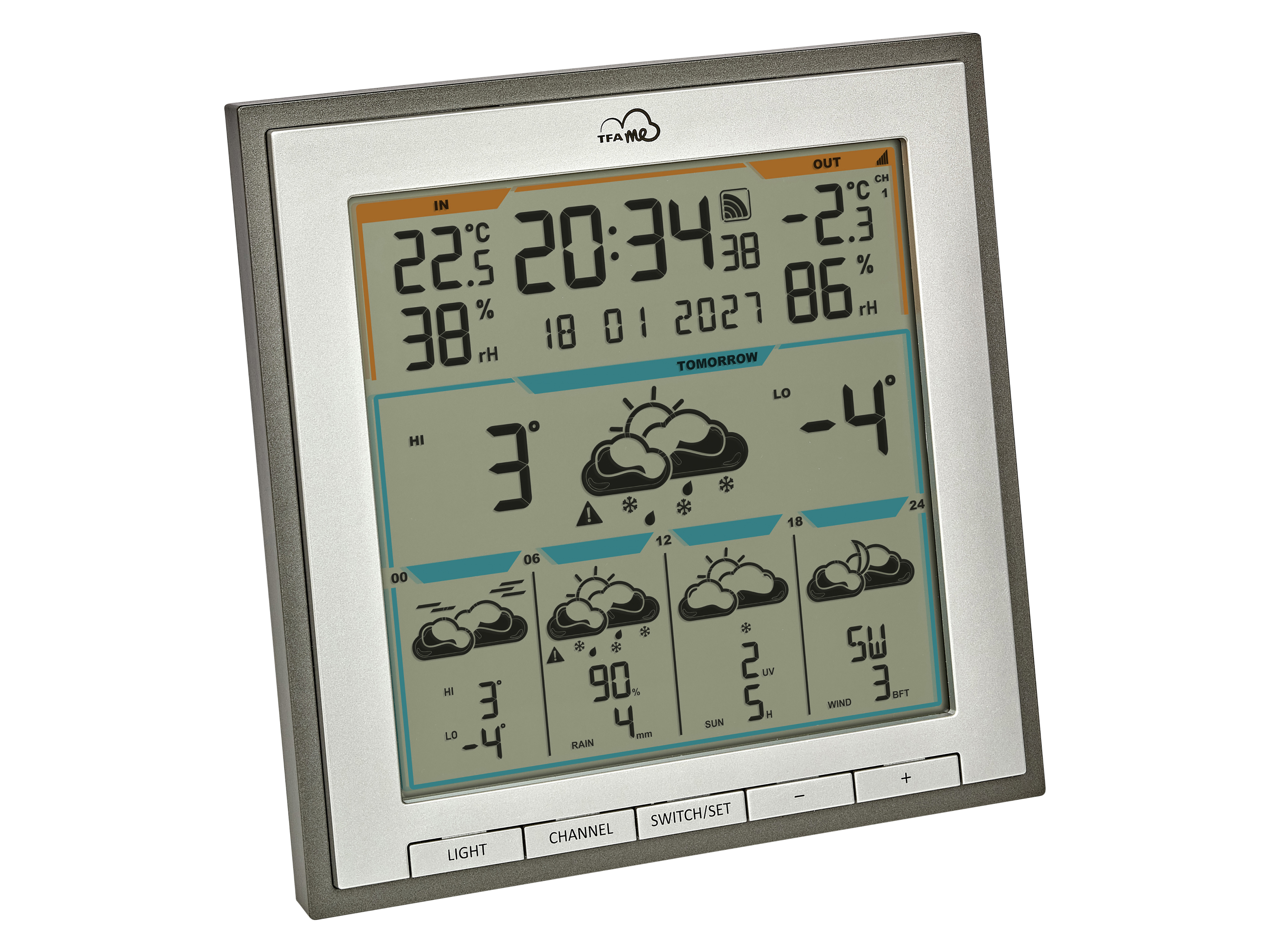 TFA WLAN Funk-Wetterstation TFA.me ID-08 35.8105.10, anthrazit TFA WLAN Funk-Wetterstation TFA.me ID-08, anthrazit