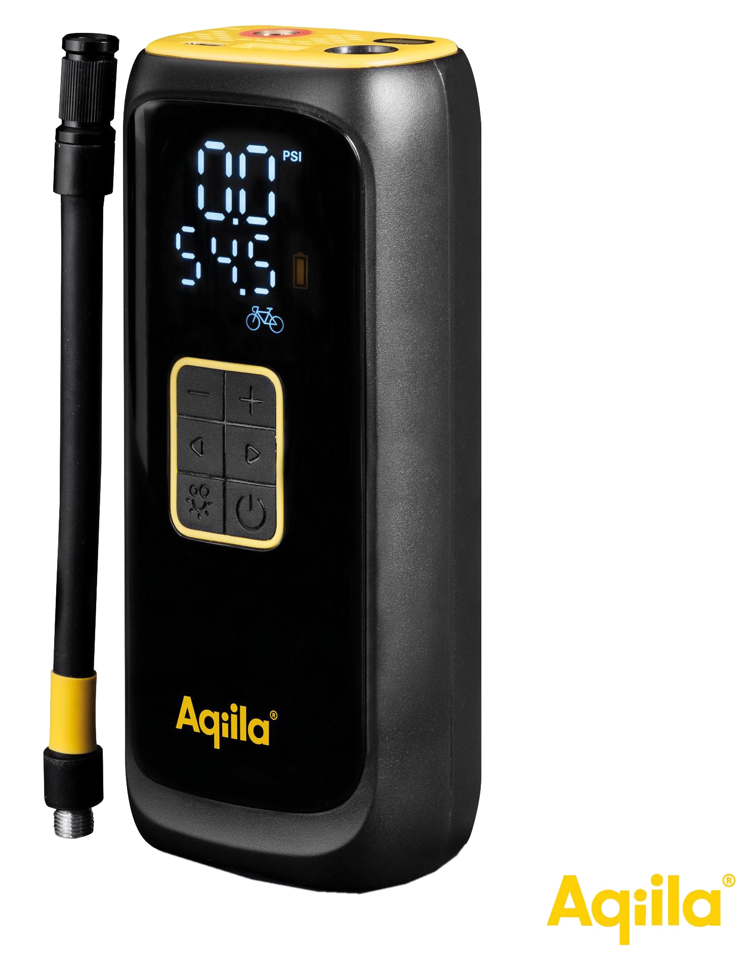 AQIILA C4, tragbare Luftpumpe/Kompressor, Lampe & Powerbank AQIILA Powerbank C4, 4000mAh, mit Kompressor 10 bar u. Lampe