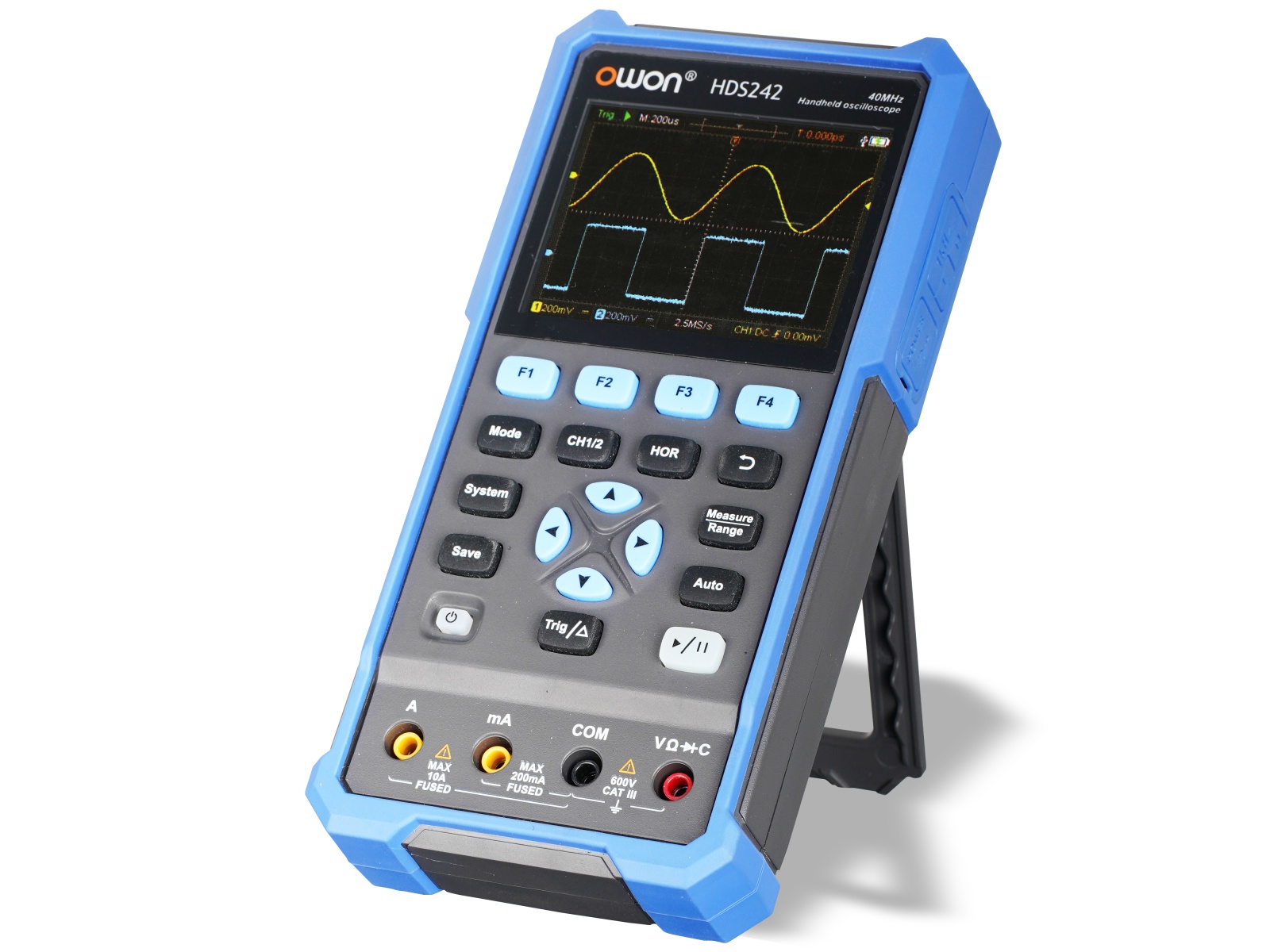OWON LCD-Oszilloskop mit Multimeter, HDS242, 2-Kanal, 40 MHz OWON LCD-Oszilloskop mit Multimeter, HDS242, 2-Kanal, 40 MHz