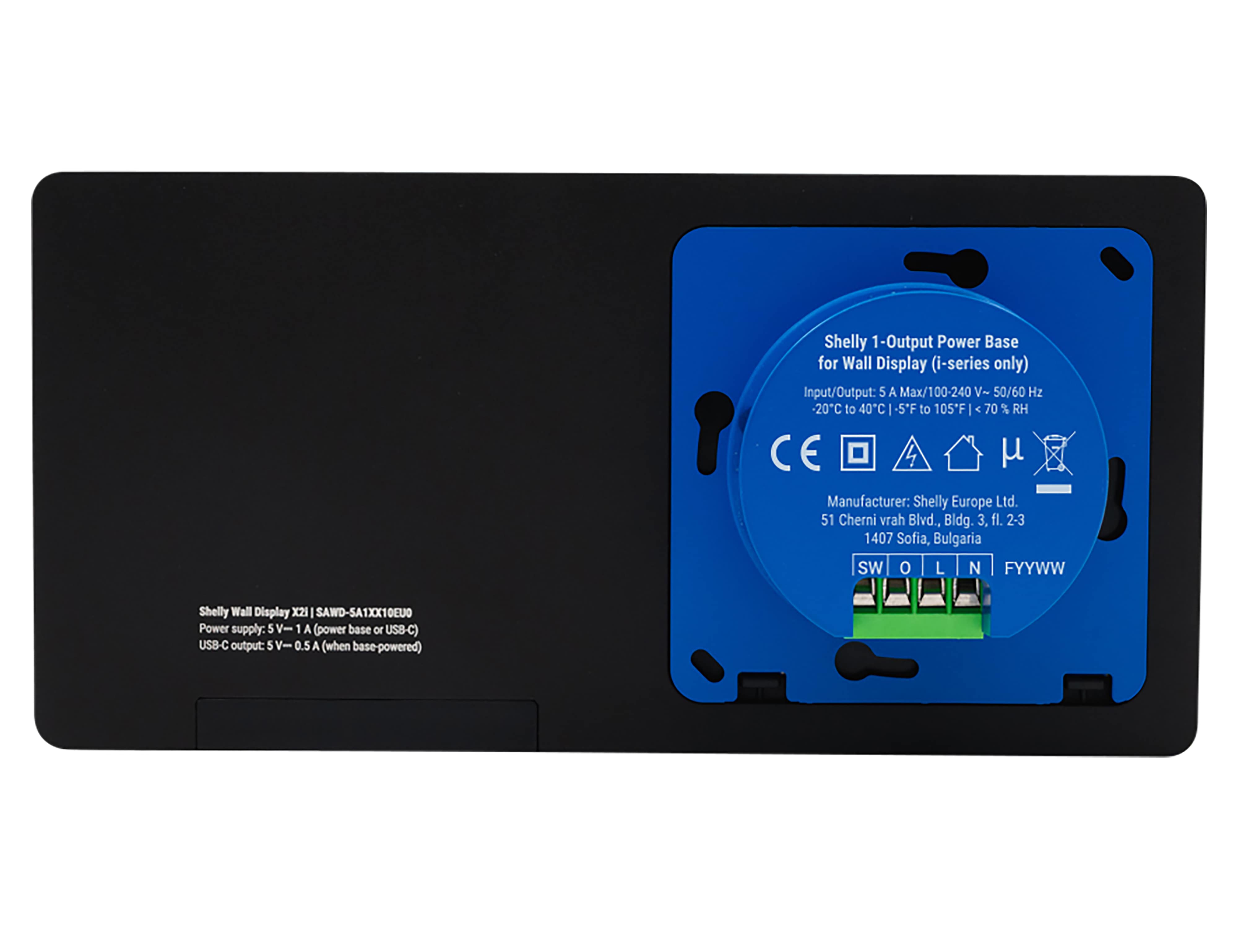 SHELLY Wanddisplay Wall Display X2i, schwarz SHELLY Wanddisplay Wall Display X2i, schwarz