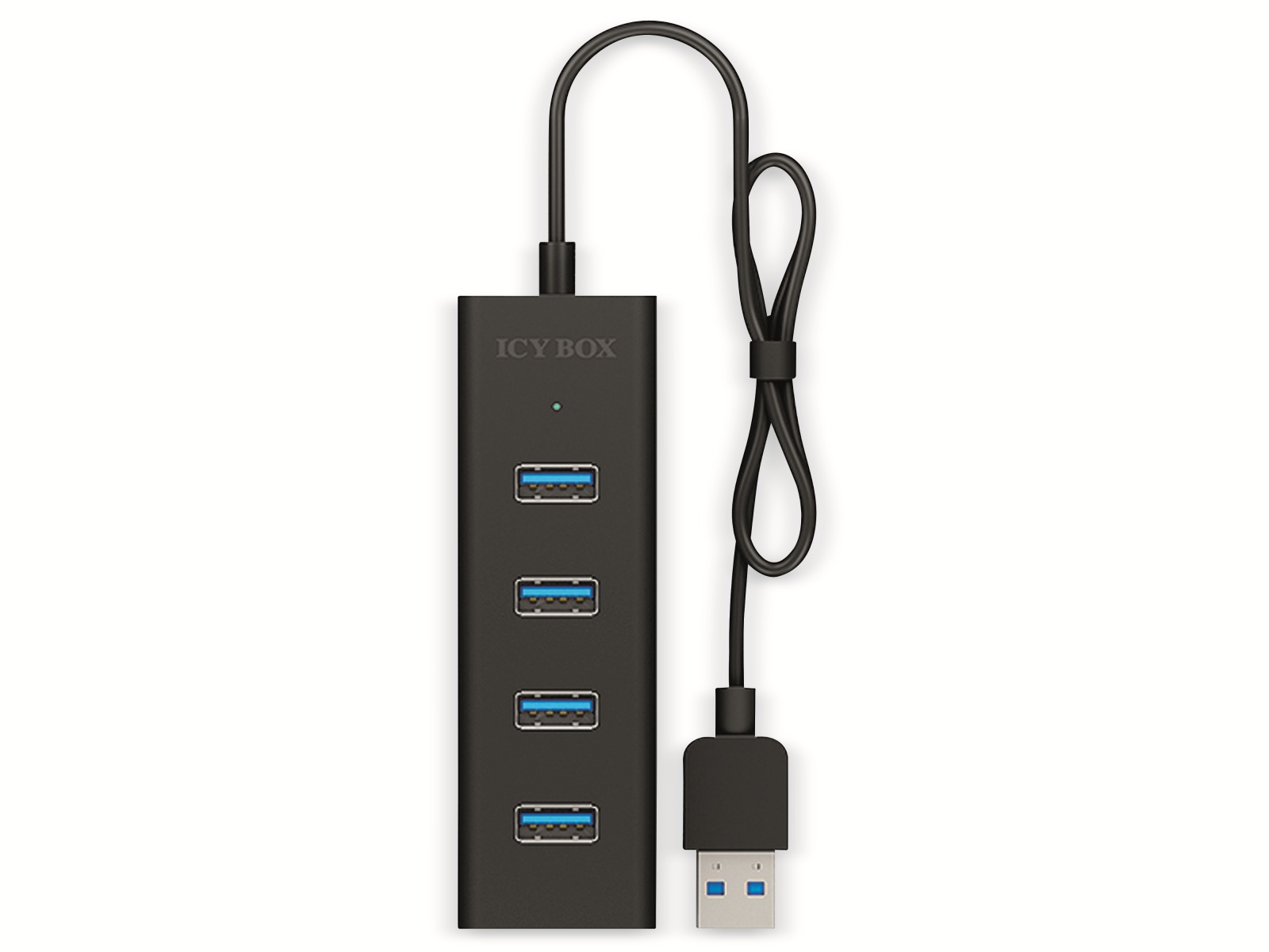 ICY BOX USB-Hub IB-HUB1409-U3, 4-port, Alumnium, schwarz ICY BOX USB-Hub IB-HUB1409-U3, 4-port, Alumnium, schwarz