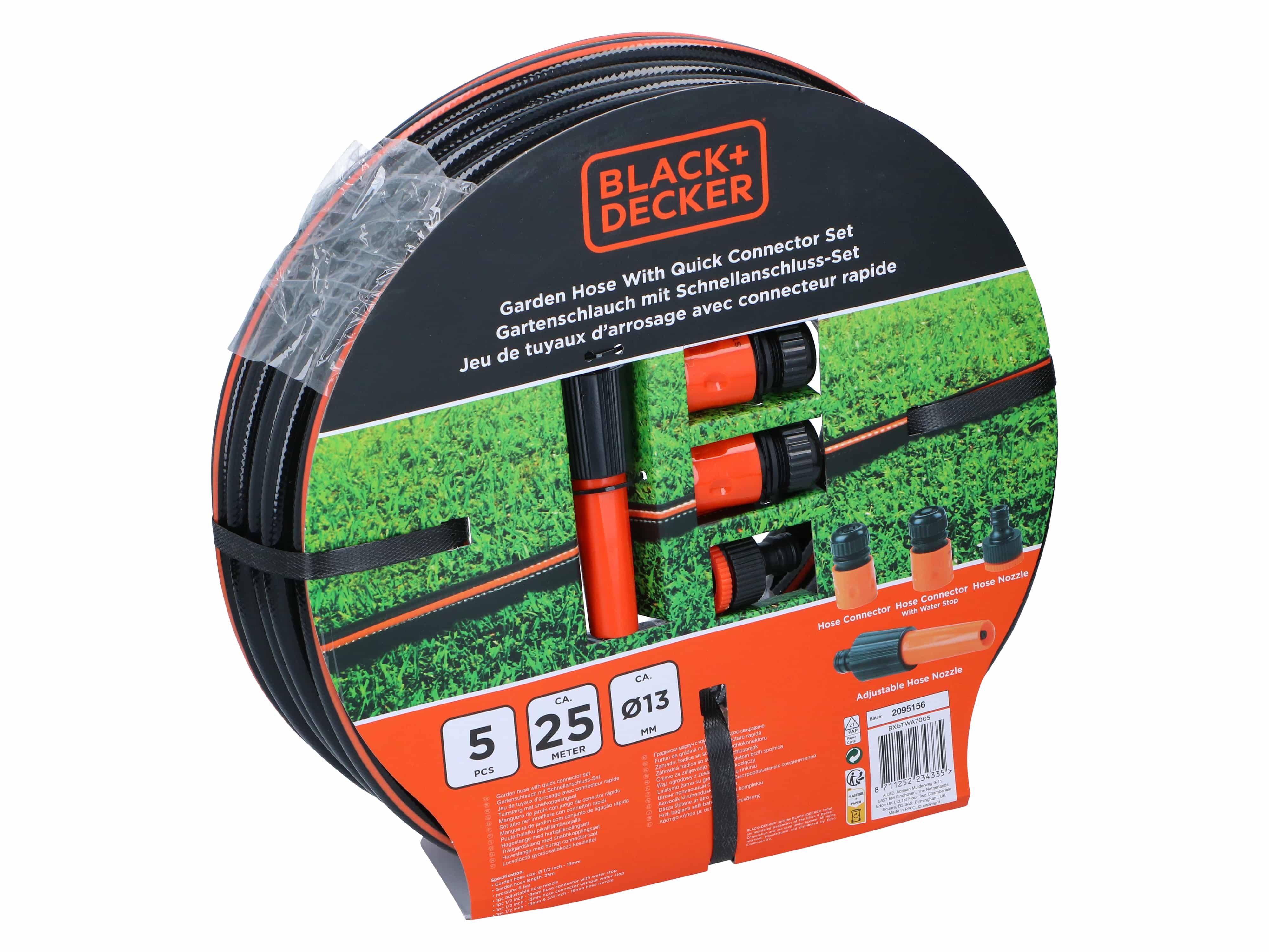 BLACK & DECKER Gartenschlauch mit Schnellanschluss, Ø 13 mm x 25 m BLACK & DECKER Gartenschlauch mit Schnellanschluss, Ø 13 mm x 25 m