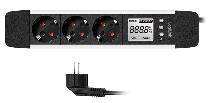 LOGILINK Steckdosenleiste LPS285, 3-fach, Display, Echzeit Energieverbrauch LOGILINK Steckdosenleiste LPS285, 3-fach, Display, Echzeit Energieverbrauch