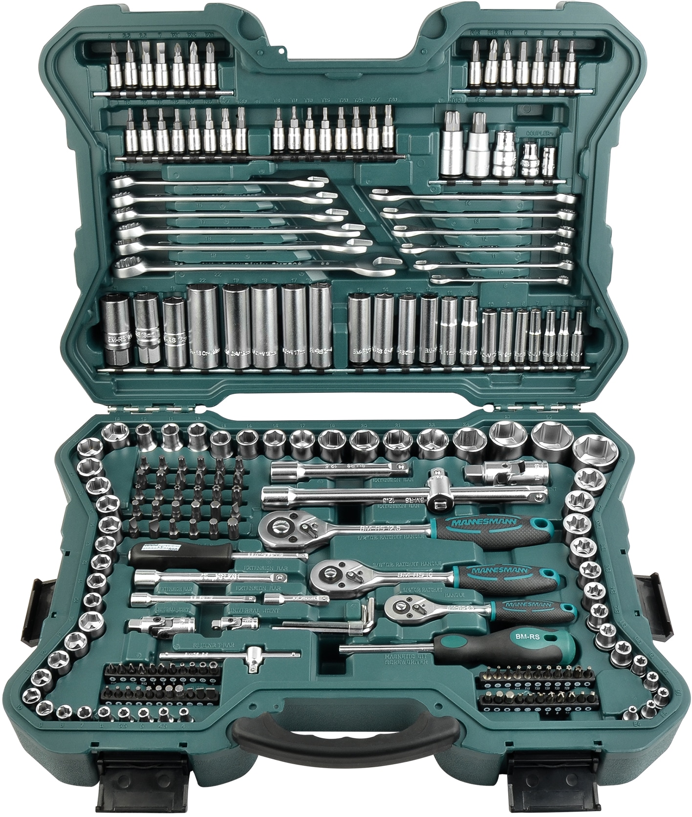 BRÜDER MANNESMANN Steckschlüssel-Satz, 215-tlg, 1/4"+3/8"+1/2" BRÜDER MANNESMANN Steckschlüssel-Satz, 215-tlg, 1/4"+3/8"+1/2"
