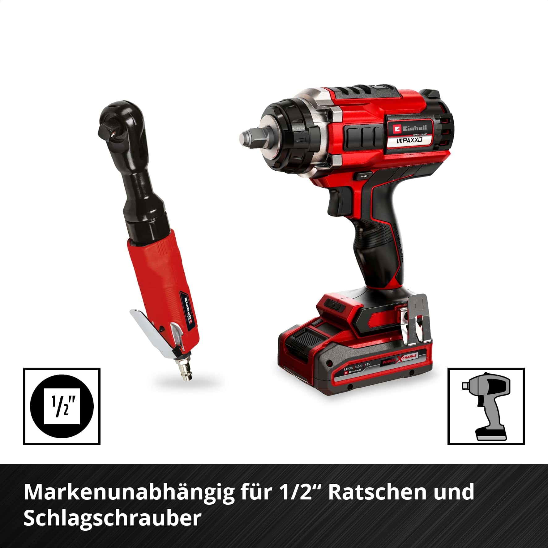 EINHELL Impact Stecknuss-Set, 109283, 12-teilig EINHELL Impact Stecknuss-Set, 109283, 12-teilig