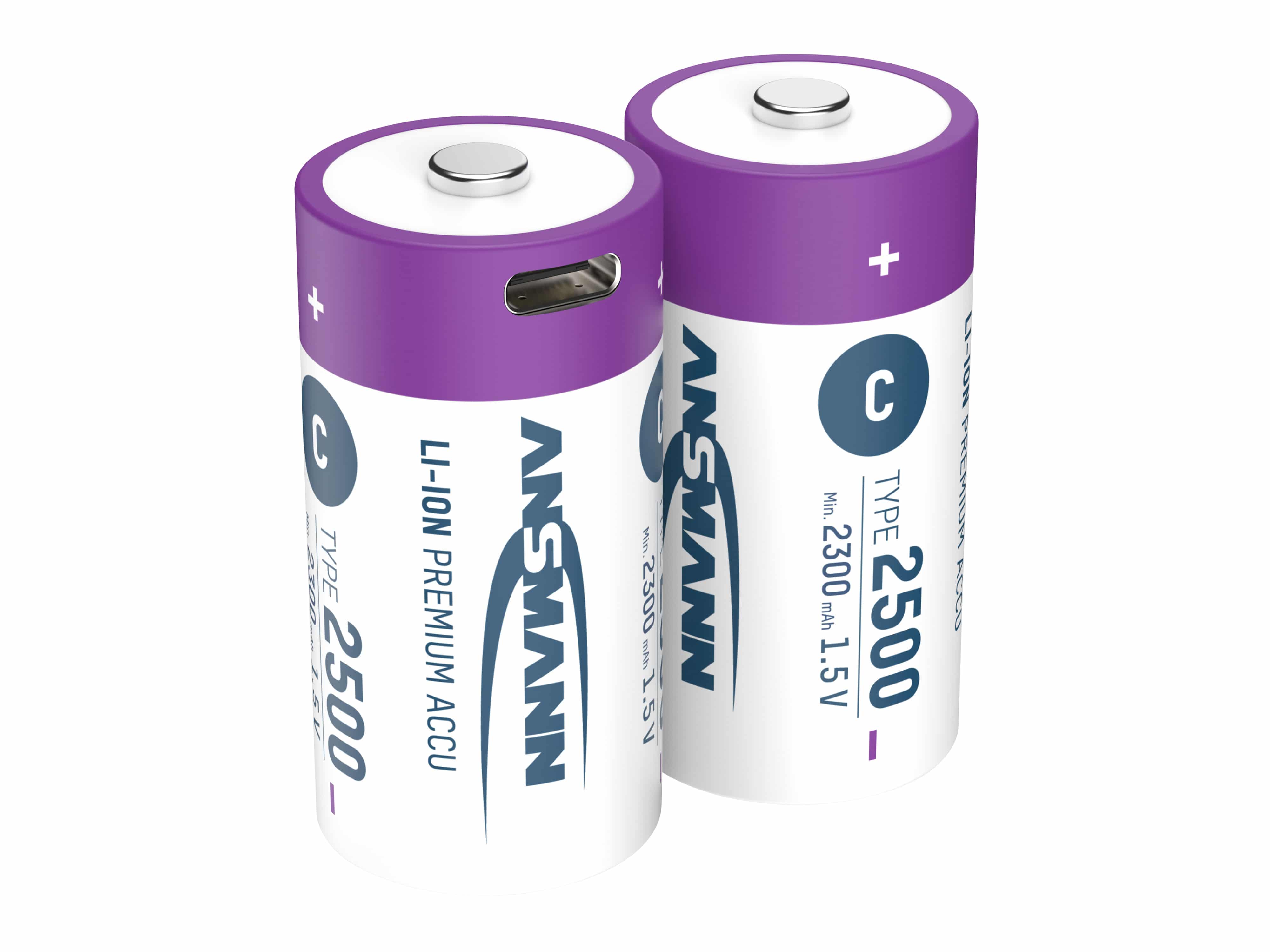 ANSMANN Li-Ion Baby-C-Akku, Typ 2500 (min. 2300mAh), 2 Stück ANSMANN Li-Ion Baby-C-Akku, Typ 2500 (min. 2300mAh), 2 Stück