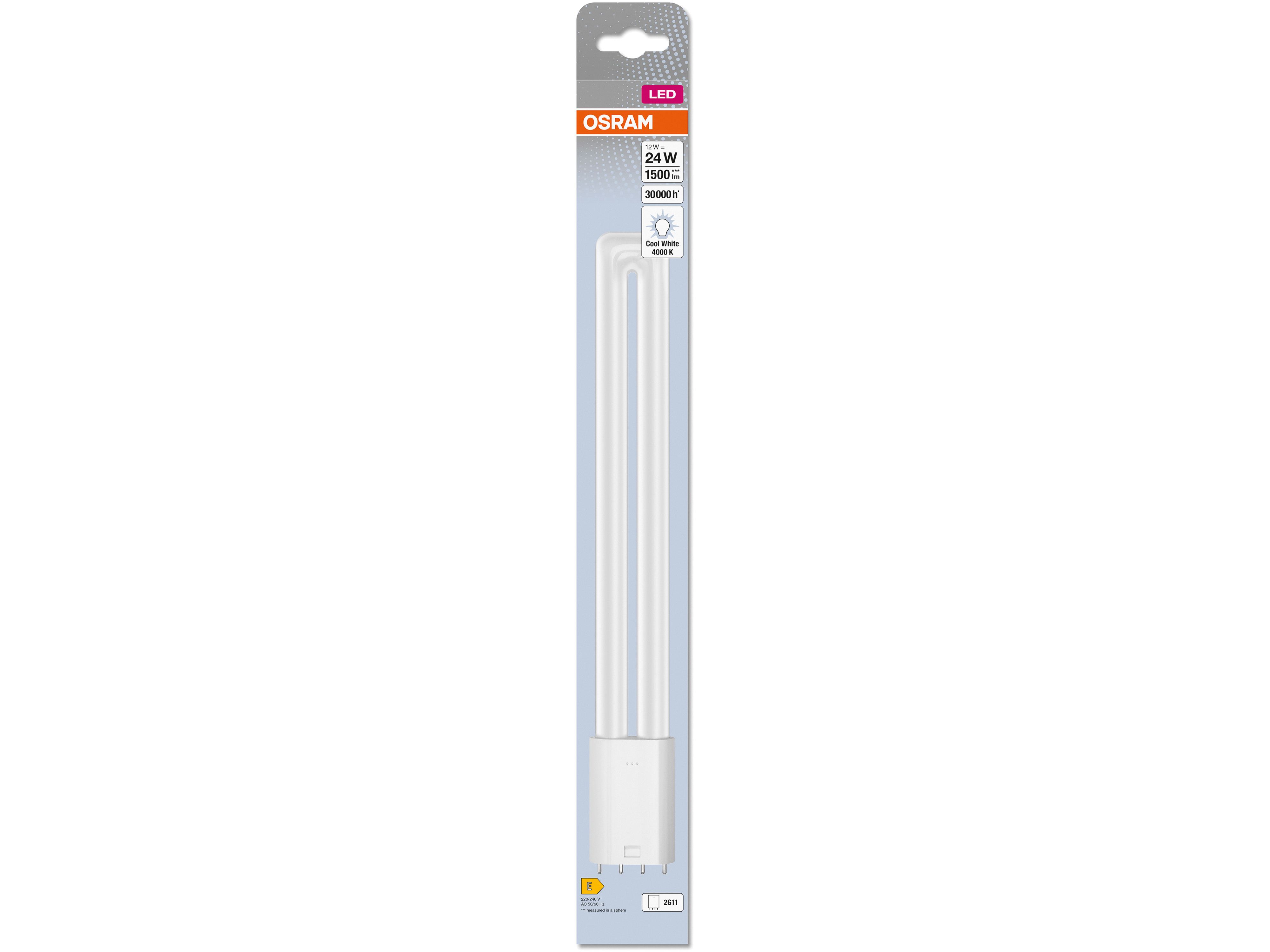 OSRAM LED-Lampe, Dulux L24, 2G11, EEK: E, 12W, 1500lm, 4000K OSRAM LED-Lampe, Dulux L24, 2G11, EEK: E, 12W, 1500lm, 4000K