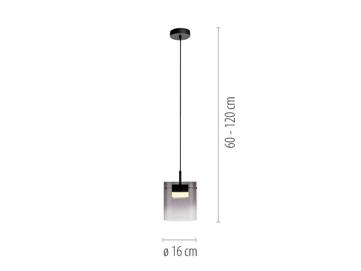JUST LIGHT LED-Pendelleuchte 14042-18, 7,5W, 800lm, 3000K, schwarz JUST LIGHT LED-Pendelleuchte 14042-18, 7,5W, 800lm, 3000K, schwarz