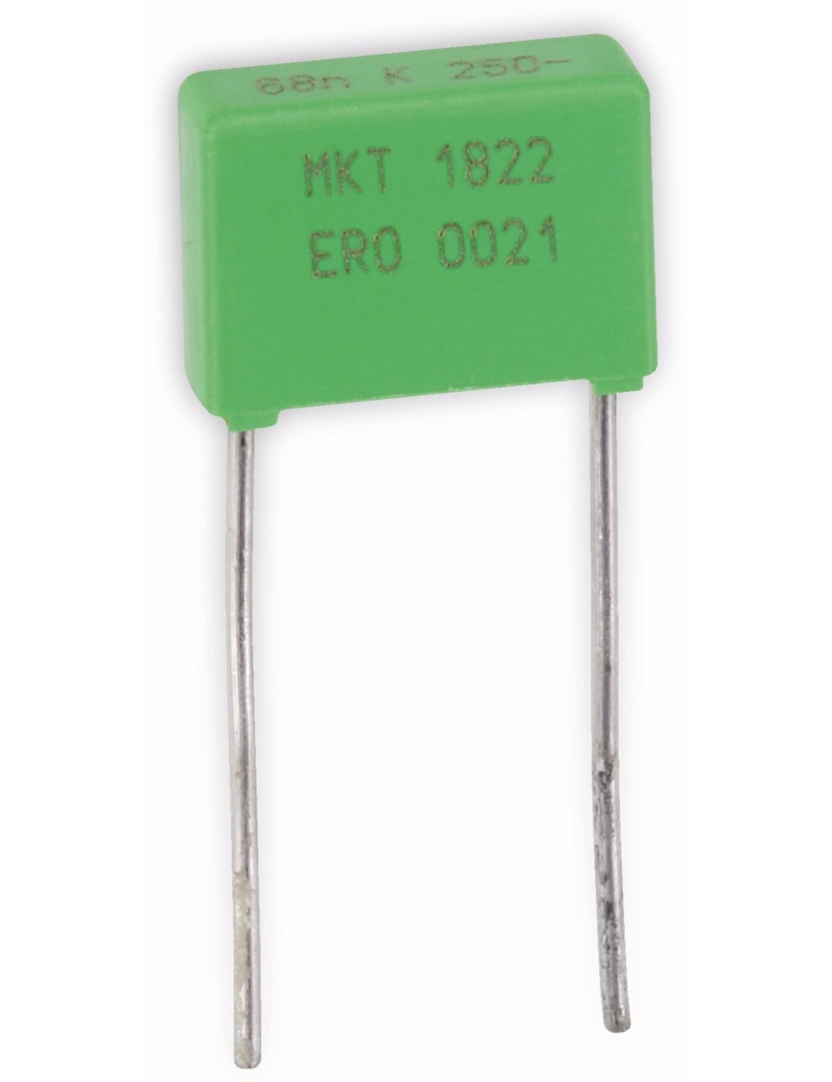 Folien-Kondensator MKT 1822, 68 nF, 250 V, radial, RM 10 Folien-Kondensator MKT 1822