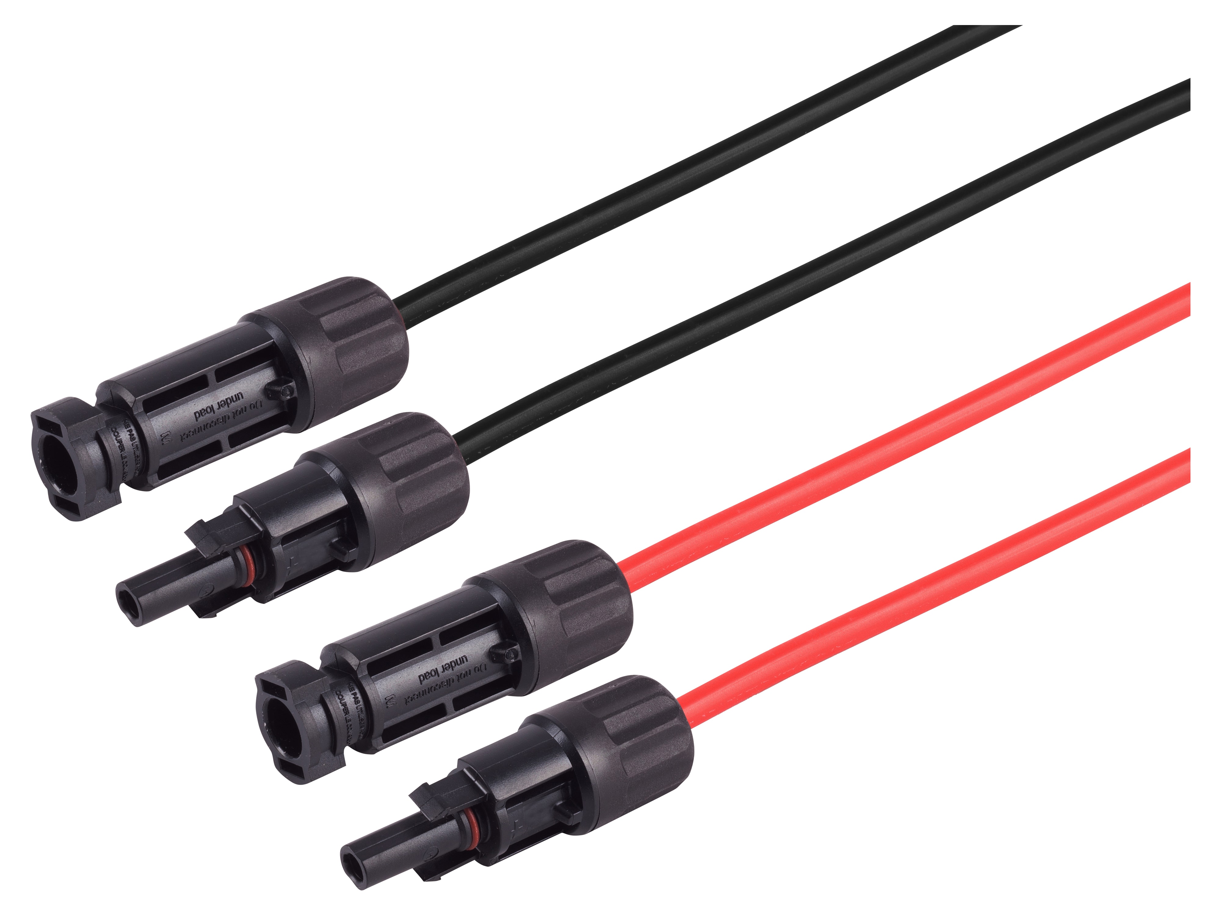 S-IMPULS MC4 Verlängerung, 4mm², H1Z2Z2-K, 2er Set rot/schwarz, 1m