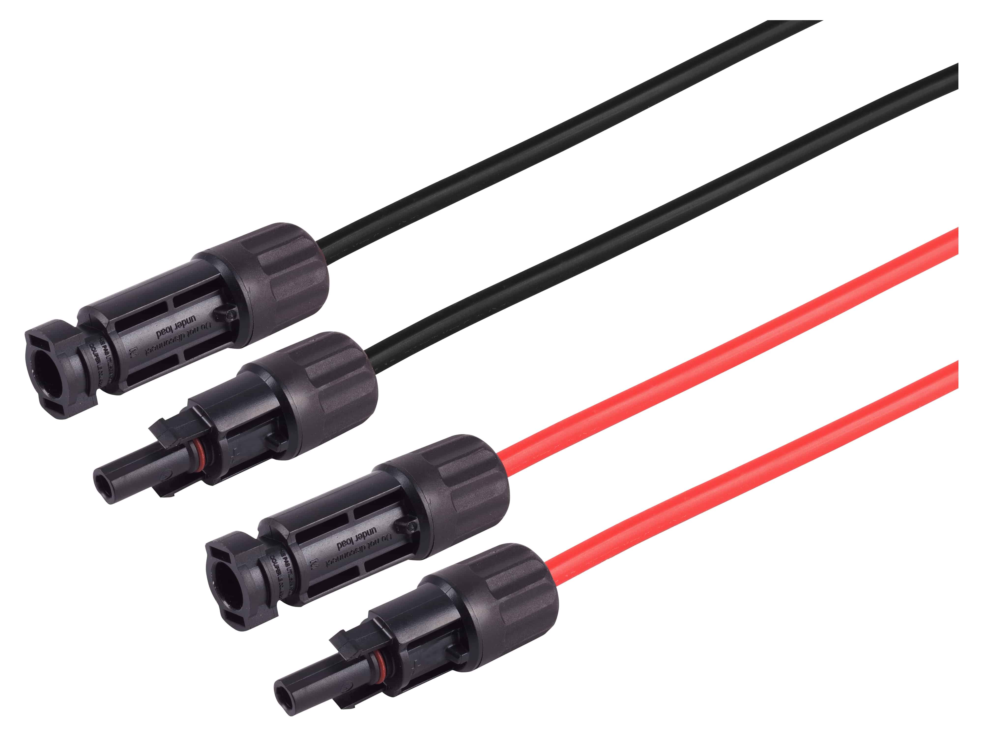S-IMPULS MC4 Verlängerung, 4mm², H1Z2Z2-K, 2er Set rot/schwarz, 1m S-IMPULS MC4 Verlängerung, 4mm², H1Z2Z2-K, 2er Set rot/schwarz, 1m
