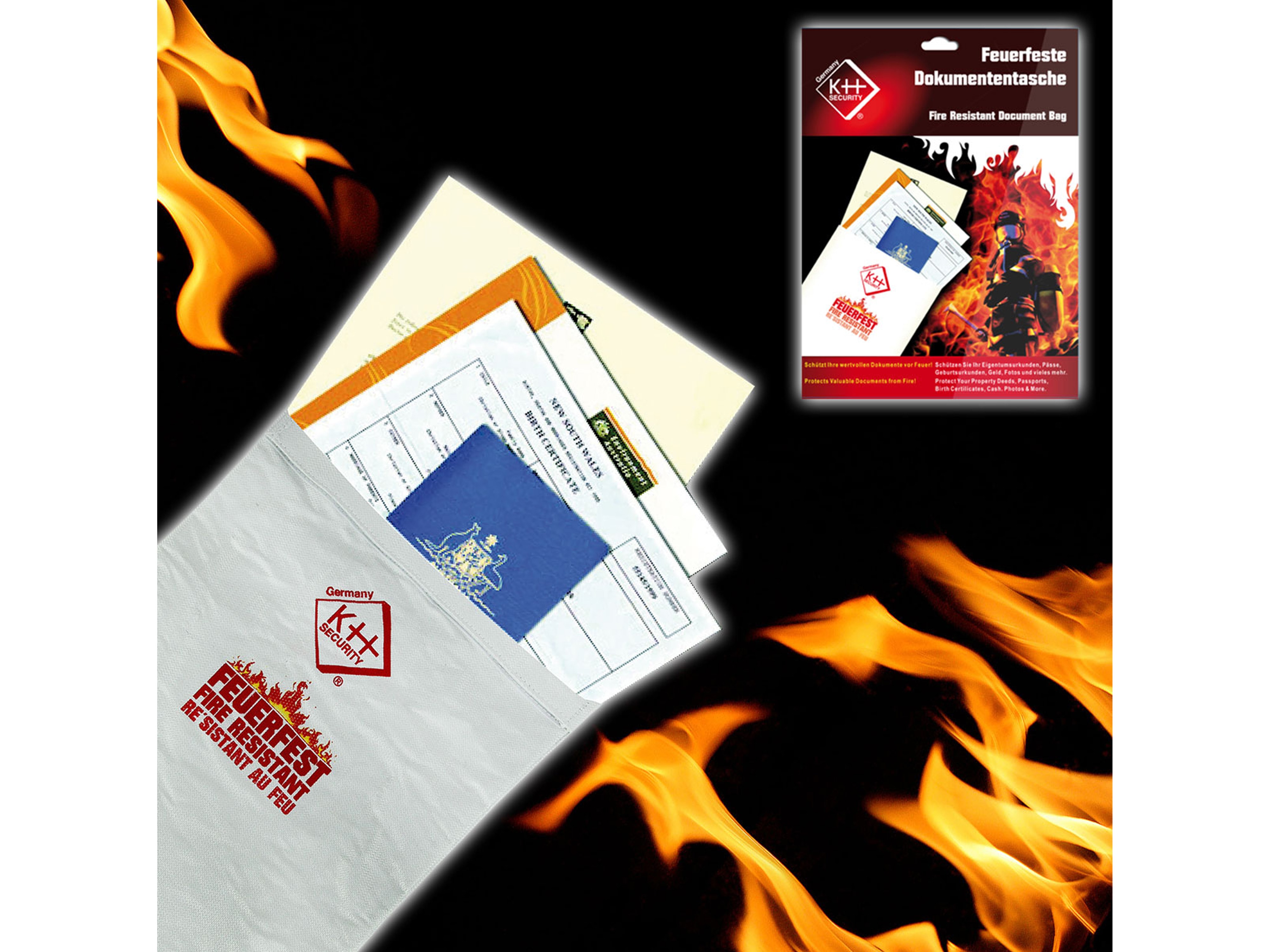 KH-SECURITY feuerfeste Dokumententasche "Basic" KH-SECURITY feuerfeste Dokumententasche "Basic"