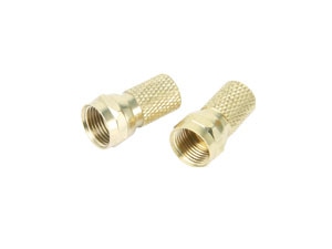 F-Stecker, 6,5 mm, Aufdrehmontage, 2 Stück F-Stecker, 6,5 mm, Aufdrehmontage, 2 Stück