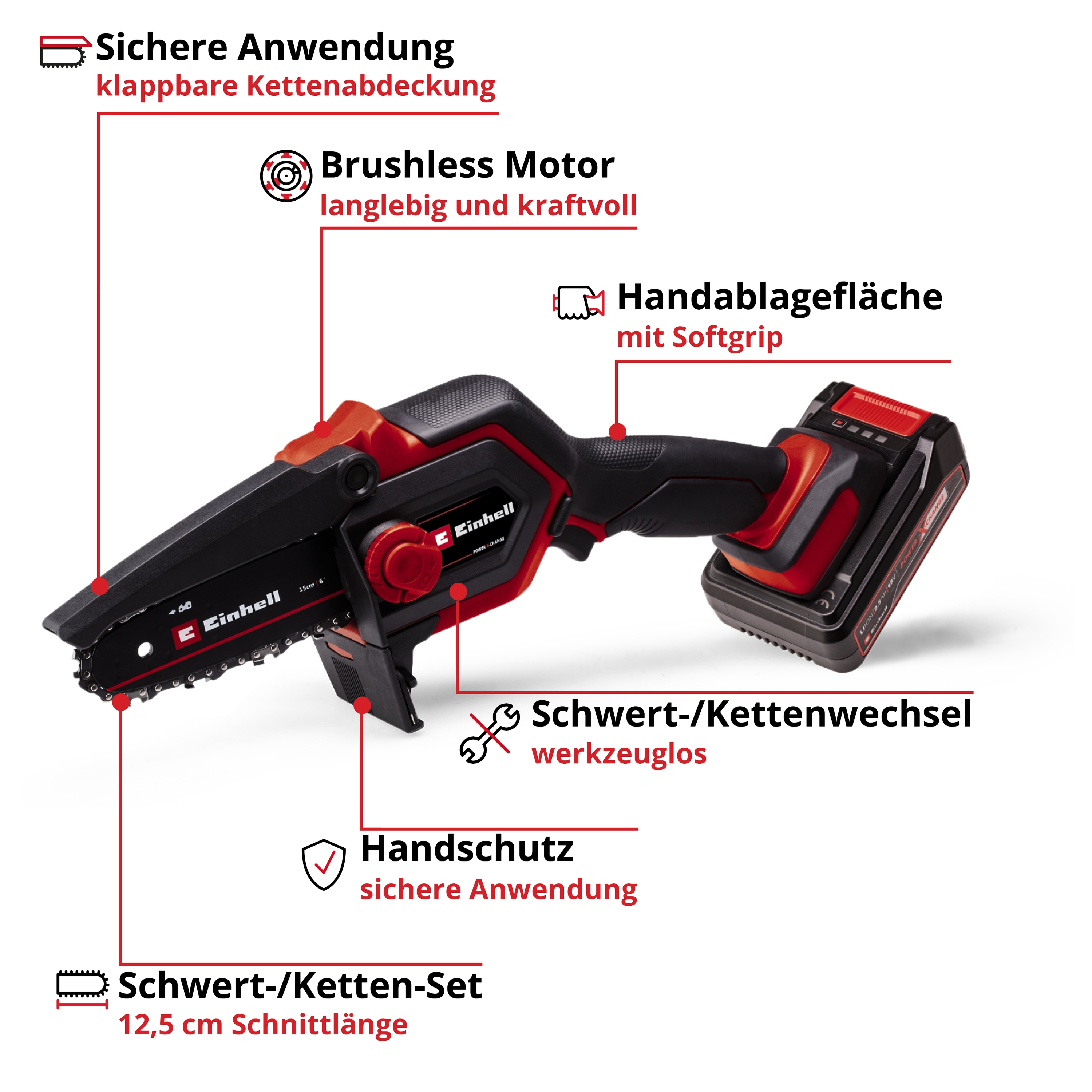 EINHELL Akku-Astkettensäge GE-PS 18/15 Li BL Kit EINHELL Akku-Astkettensäge GE-PS 18/15 Li BL Kit