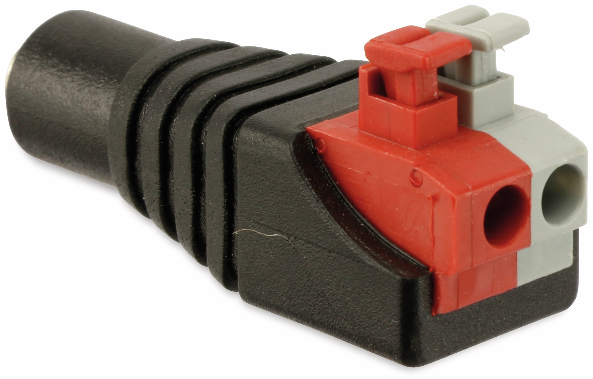 Hohlkupplungsadapter, 5,5/2,1 mm auf Steckklemmen Hohlkupplungsadapter, 5,5/2,1 mm auf Steckklemmen