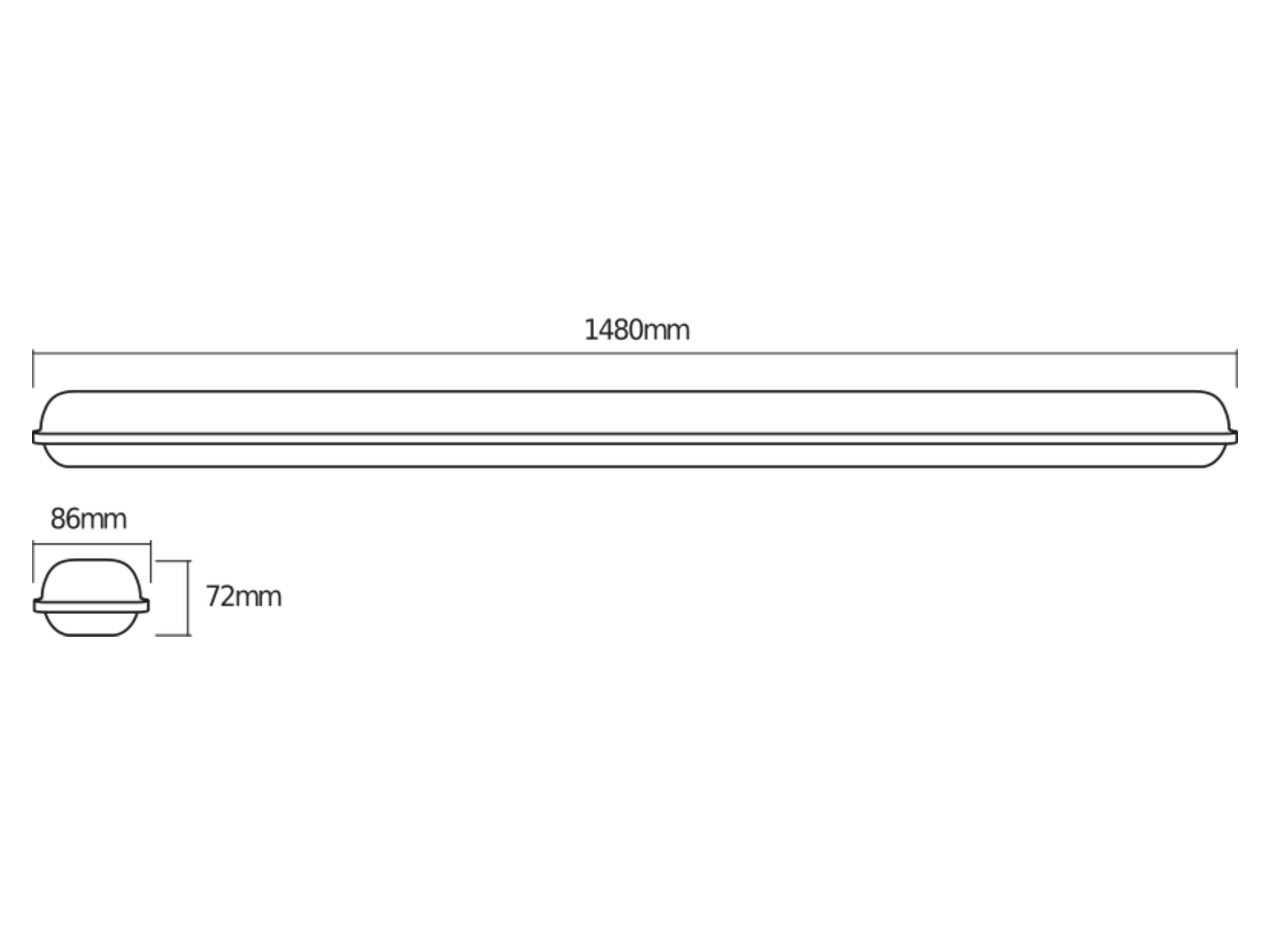 OSRAM LED-Feuchtraumleuchte, 48W, 4000lm, 4000K, IP65, neutralweiß, 1,5m OSRAM LED-Feuchtraumleuchte, 48W, 4000lm, 4000K, IP65, neutralweiß, 1,5m