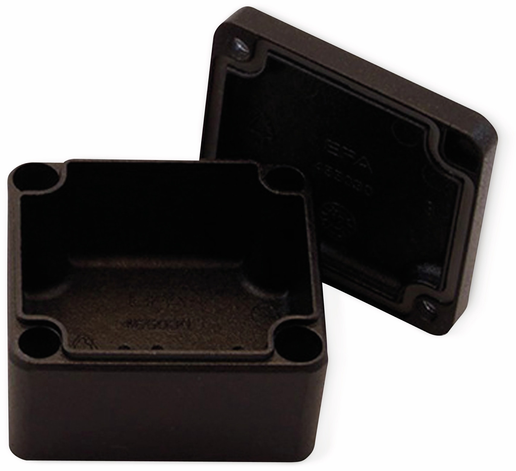 Alu-Gehäuse Efabox, 50x45x30 mm, schwarz, IP68 Alu-Gehäuse Efabox, 50x45x30 mm, schwarz, IP68