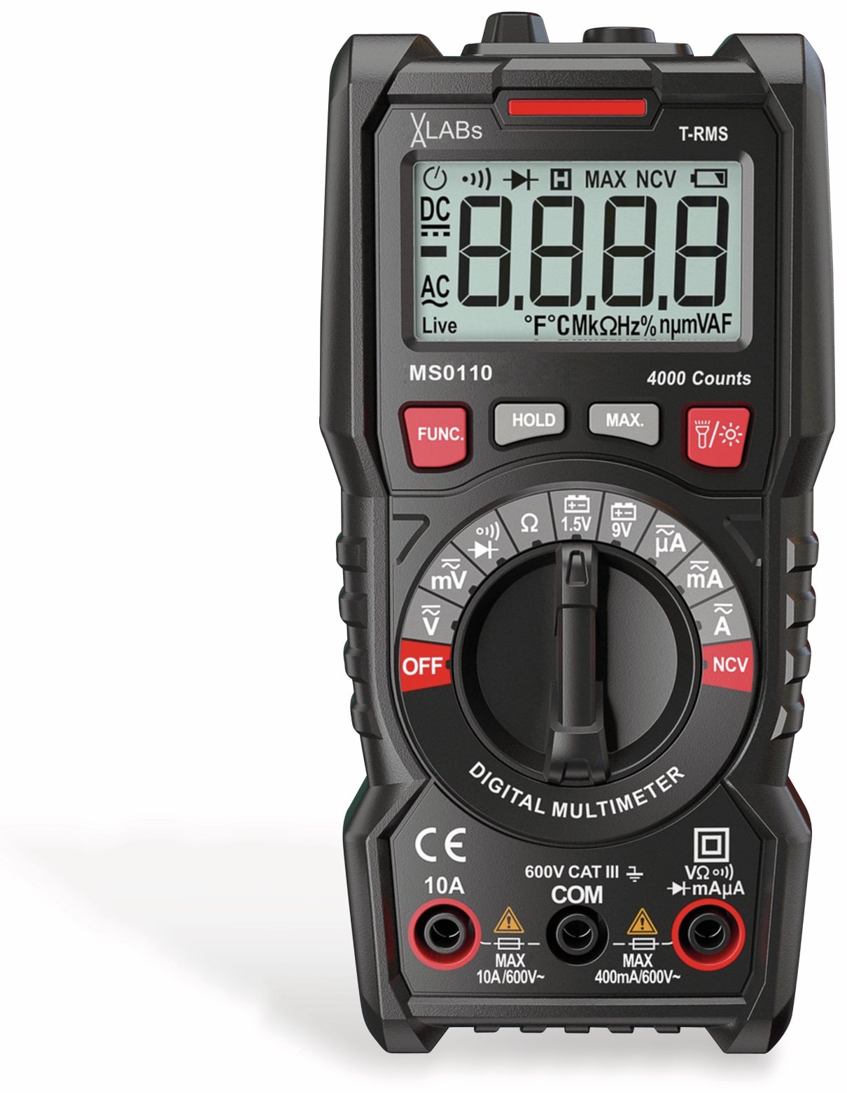 VA LABS MS0110: TrueRMS Digital-Multimeter, 4.000 Counts VA LABS MS0110: TrueRMS Digital-Multimeter, 4.000 Counts
