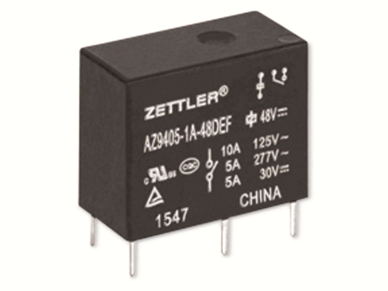 ZETTLER Printrelais, AZ9405-1A-12DSEF, 12V, 1 Schließer, 30V/DC, THT