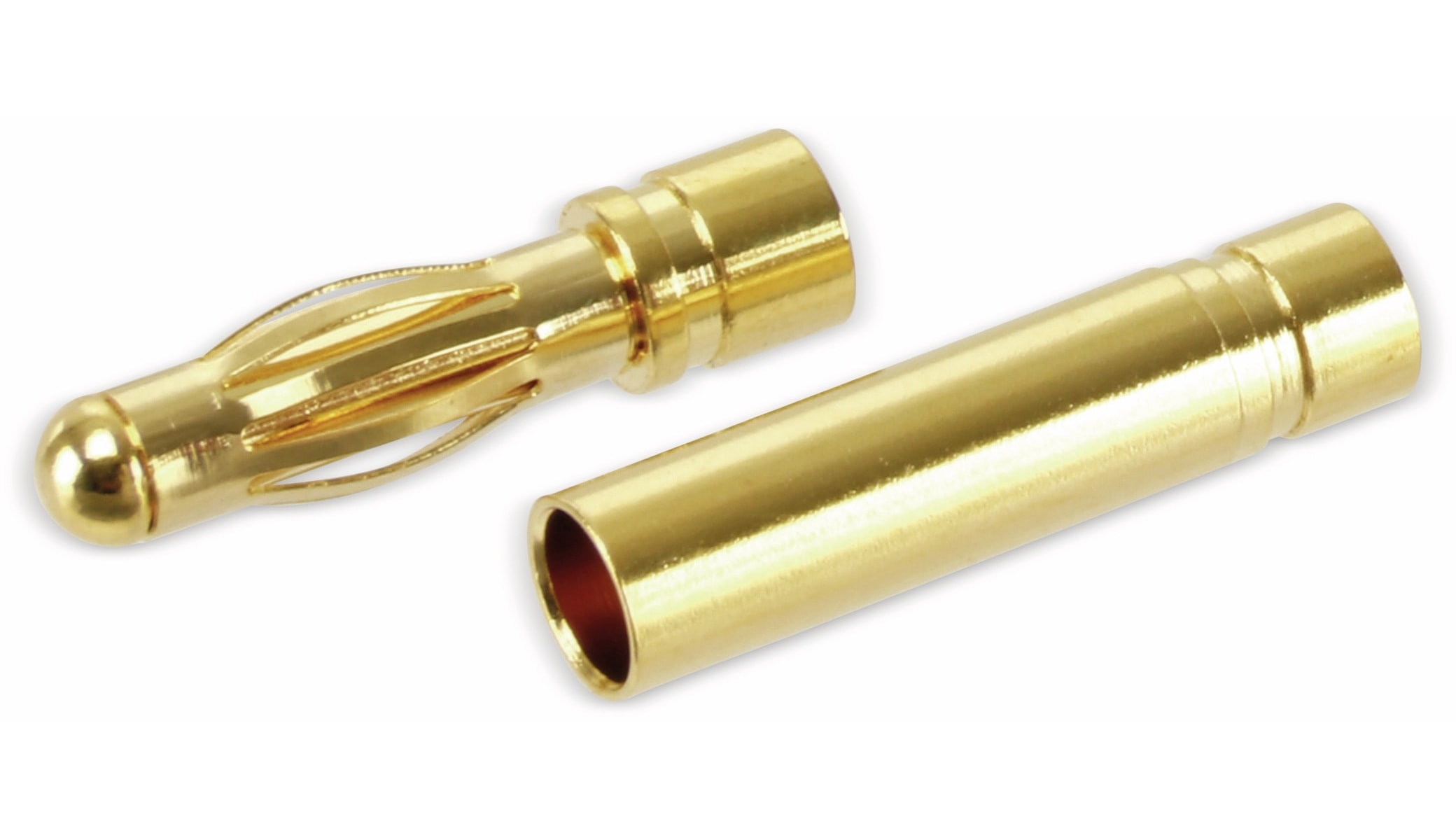 DAYCOM Goldkontakt-Steckerset, Steckkontaktlänge 20 mm, Kupplungskontaktlänge 20 mm, 4 mm, 5 Paare DAYCOM Goldkontakt-Steckerset, Steckkontaktlänge 20 mm, Kupplungskontaktlänge 20 mm, 4 mm, 5 Paare