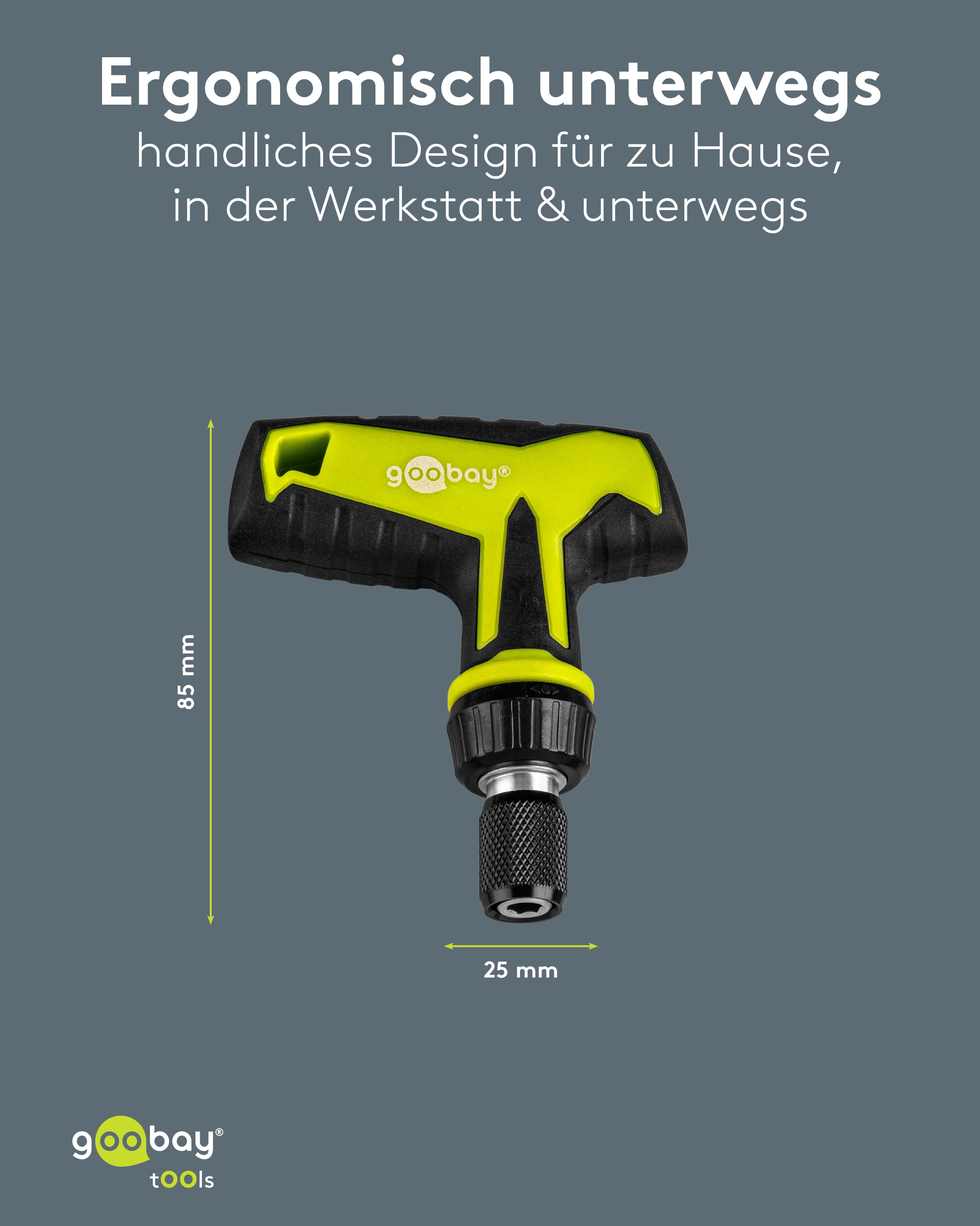 GOOBAY TOOLS Schraubendreher-Set, 77841, mit 30-tlg. Bitsatz GOOBAY TOOLS Schraubendreher-Set, 77841, mit 30-tlg. Bitsatz