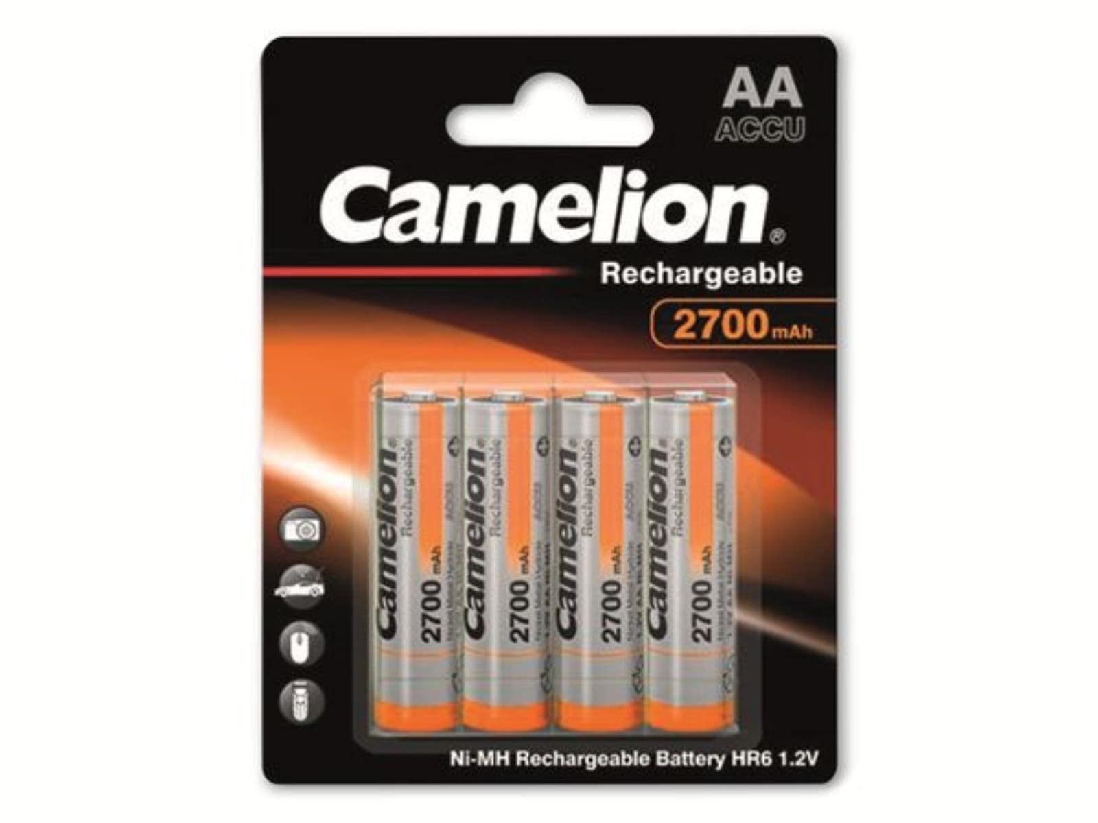CAMELION NiMH-Mignon-Akku 2700 mAh, 4 Stück, mit Batterienbox CAMELION NiMH-Mignon-Akku 2700 mAh, 4 Stück, mit Batterienbox