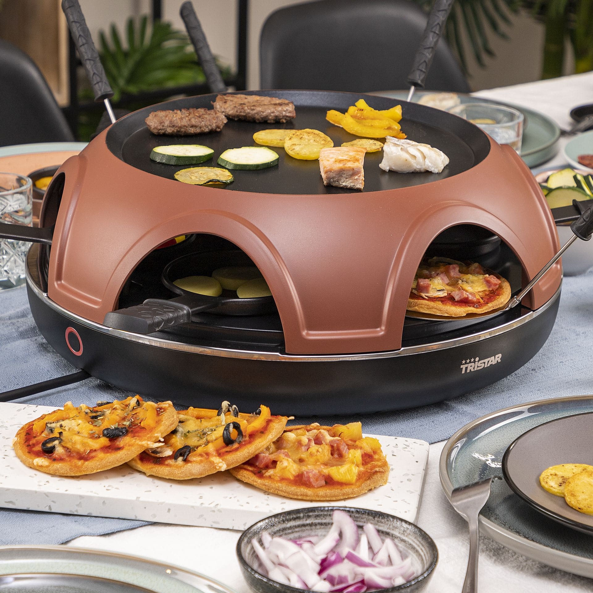 TRISTAR Pizzamaker Festa Gourmet, PZ-9160, 3in1, für 6 Personen TRISTAR Pizzamaker Festa Gourmet, PZ-9160, 3in1, für 6 Personen