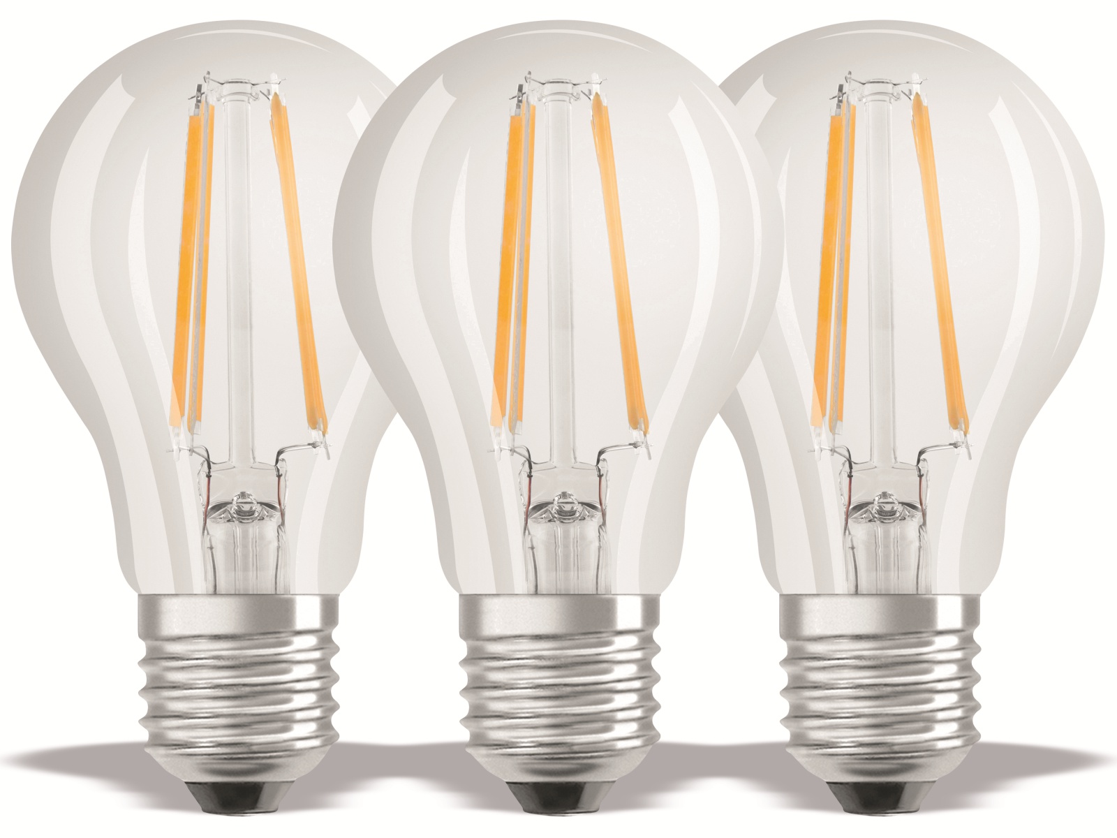 OSRAM LED-Lampe BASE CLASSIC A60, E27, EEK: E, 7 W, 806 lm, 2700 K, 3 Stück OSRAM LED-Lampe BASE CLASSIC A60, E27, EEK: E, 7 W, 806 lm, 2700 K, 3 Stück
