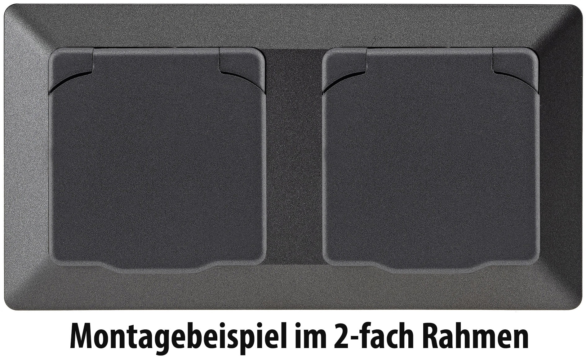 MILOS Schutzkontakt-Steckdose 23881, mit Deckel, UP, anthrazit MILOS Schutzkontakt-Steckdose 23881, mit Deckel, UP, anthrazit