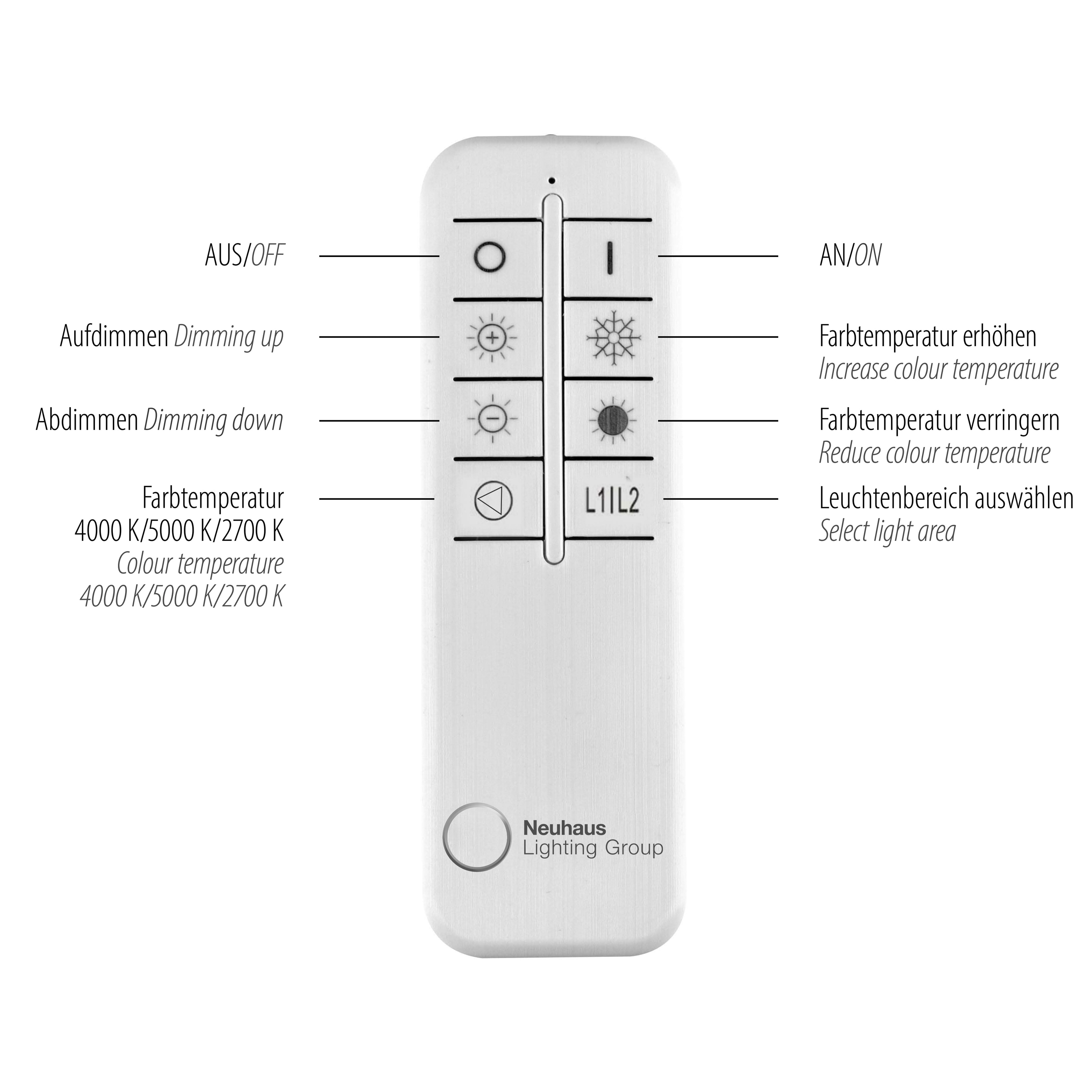 PAUL NEUHAUS LED-Deckenleuchte 6233-55 stahl, 48 W, 5000 lm, CCT PAUL NEUHAUS LED-Deckenleuchte 6233-55 stahl, 48 W, 5000 lm, CCT
