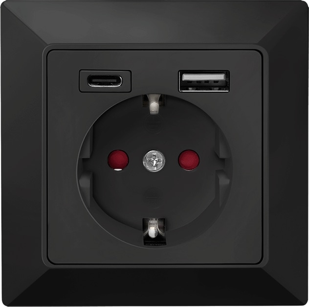 LOGILINK Unterputz-Steckdose PA0262B USB-A USB-C LOGILINK Unterputz-Steckdose PA0262B USB-A USB-C