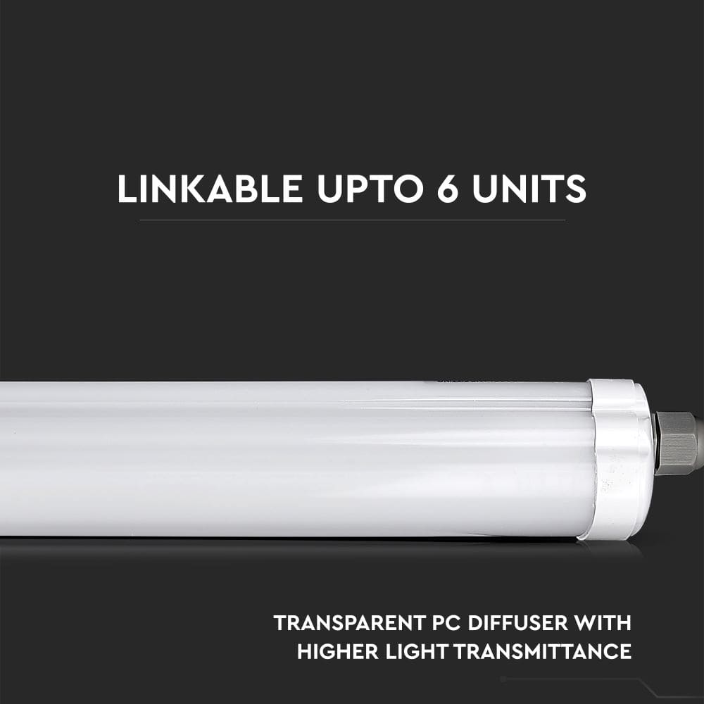 V-TAC LED-Deckenleuchte VT-2162876, EEK: E, 48W, 6480lm, 4000K, 120°, IP65, 150cm V-TAC LED-Deckenleuchte VT-2162876, EEK: E, 48W, 6480lm, 4000K, 120°, IP65, 150cm