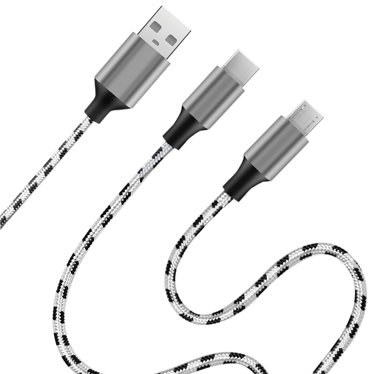 LOGILINK USB 2.0 Ladekabel CU0202 2-in1 USB-C Micro-USB, 1,2m LOGILINK USB 2.0 Kabel CU0202 2-in1 USB-C Micro-USB, 1,2m