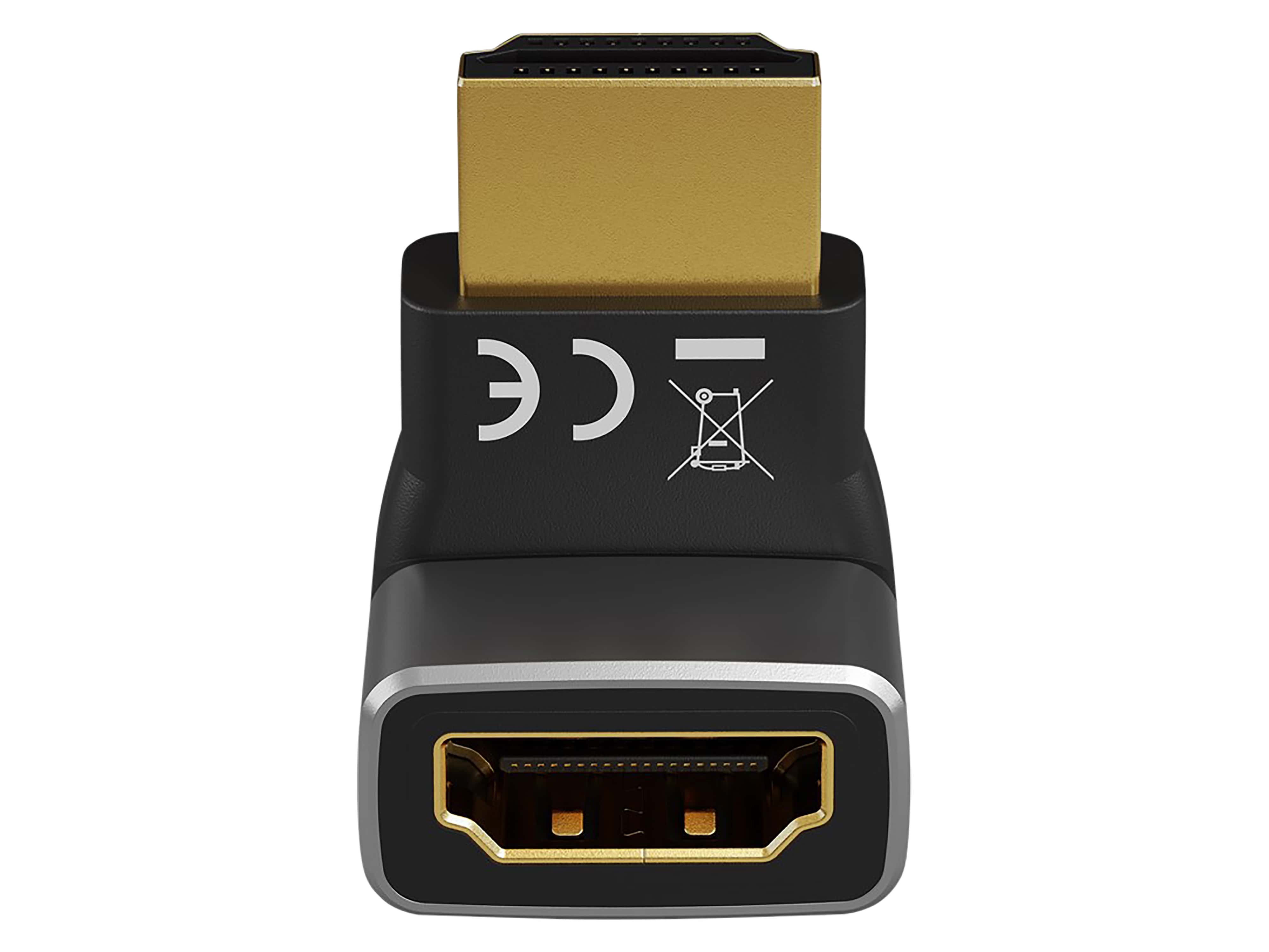 GOOBAY HDMI-Adapter 72009 90° vertikal 8k 60Hz vergoldet GOOBAY HDMI-Adapter 72009 90° vertikal 8k 60Hz vergoldet