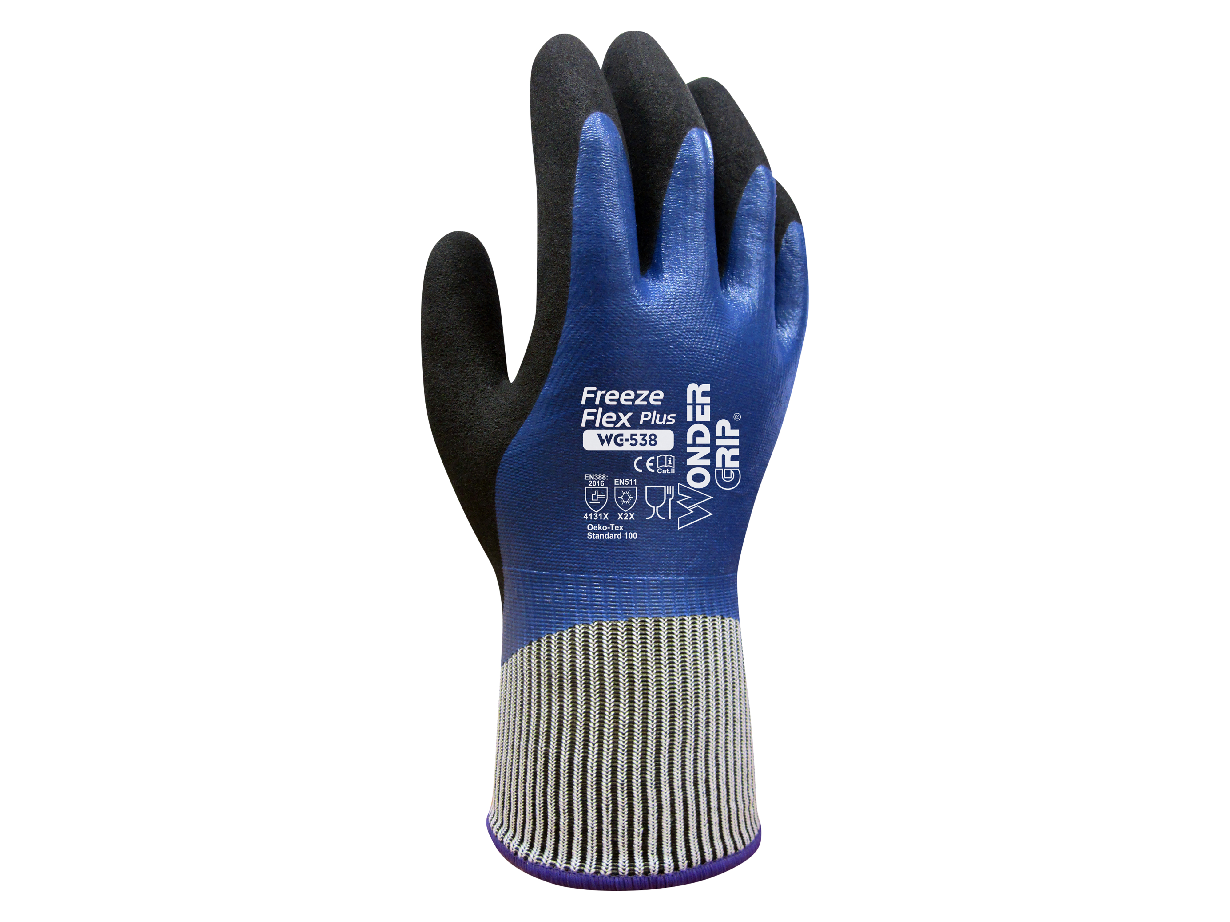 WONDERGRIP Arbeitshandschuhe WG-538 Freeze Flex Plus, Polyester, Latex, Gr. M/8 WONDER GRIP Arbeitshandschuhe WG-538 Freeze Flex Plus, Polyester, Latex, Gr. M/8