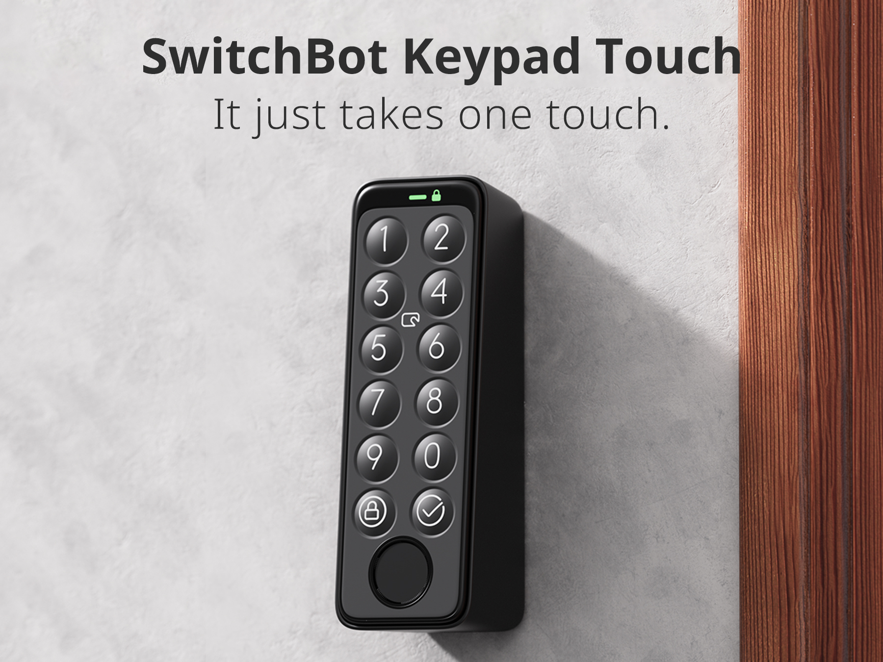 SWITCHBOT Smartes Türschloss, Touch Keypad, schwarz SWITCHBOT Smartes Türschloss, Touch Keypad, schwarz